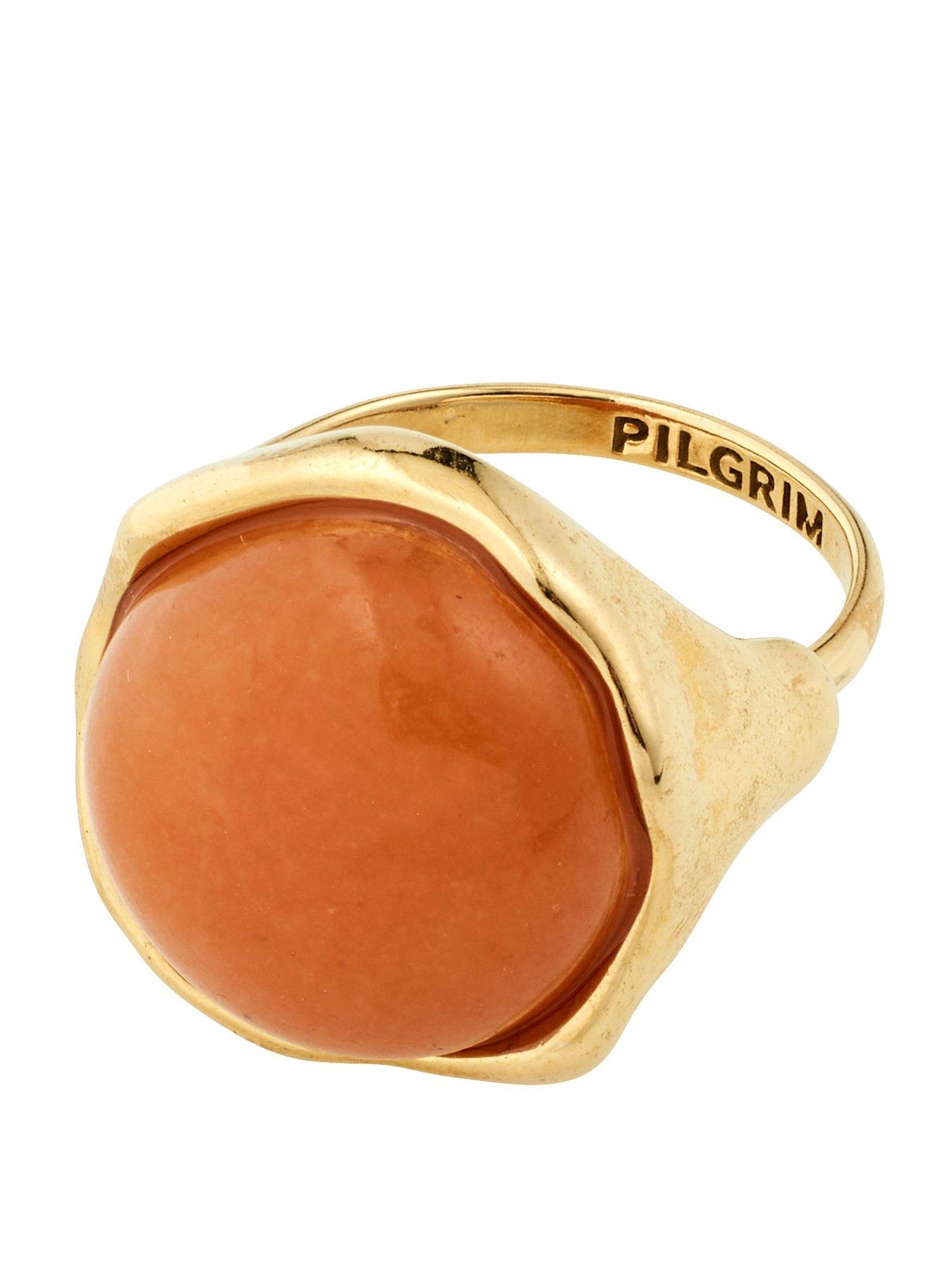 Pilgrim SENSE ring gold-plated/agate