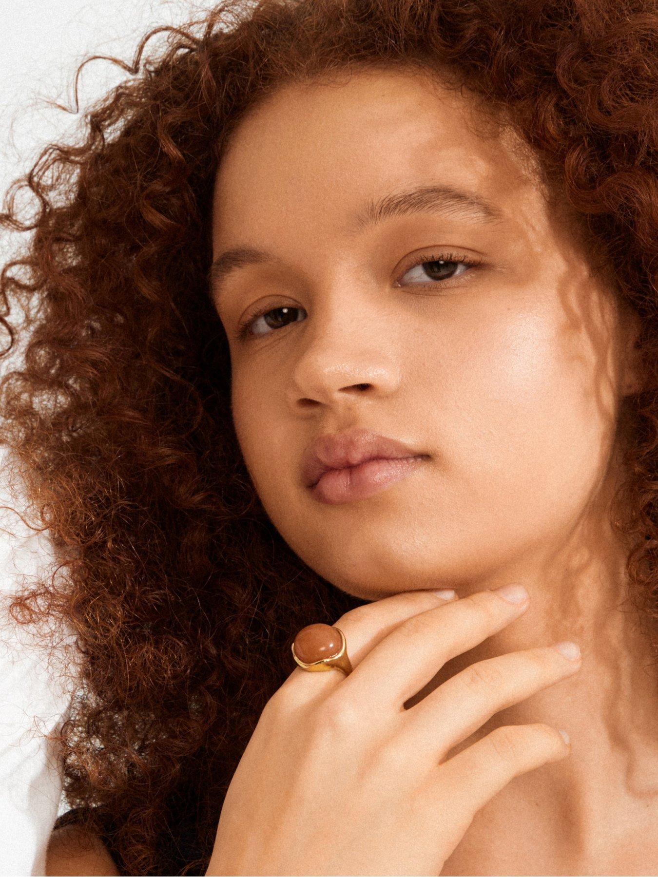  image of pilgrim-sense-ring-gold-platedagate