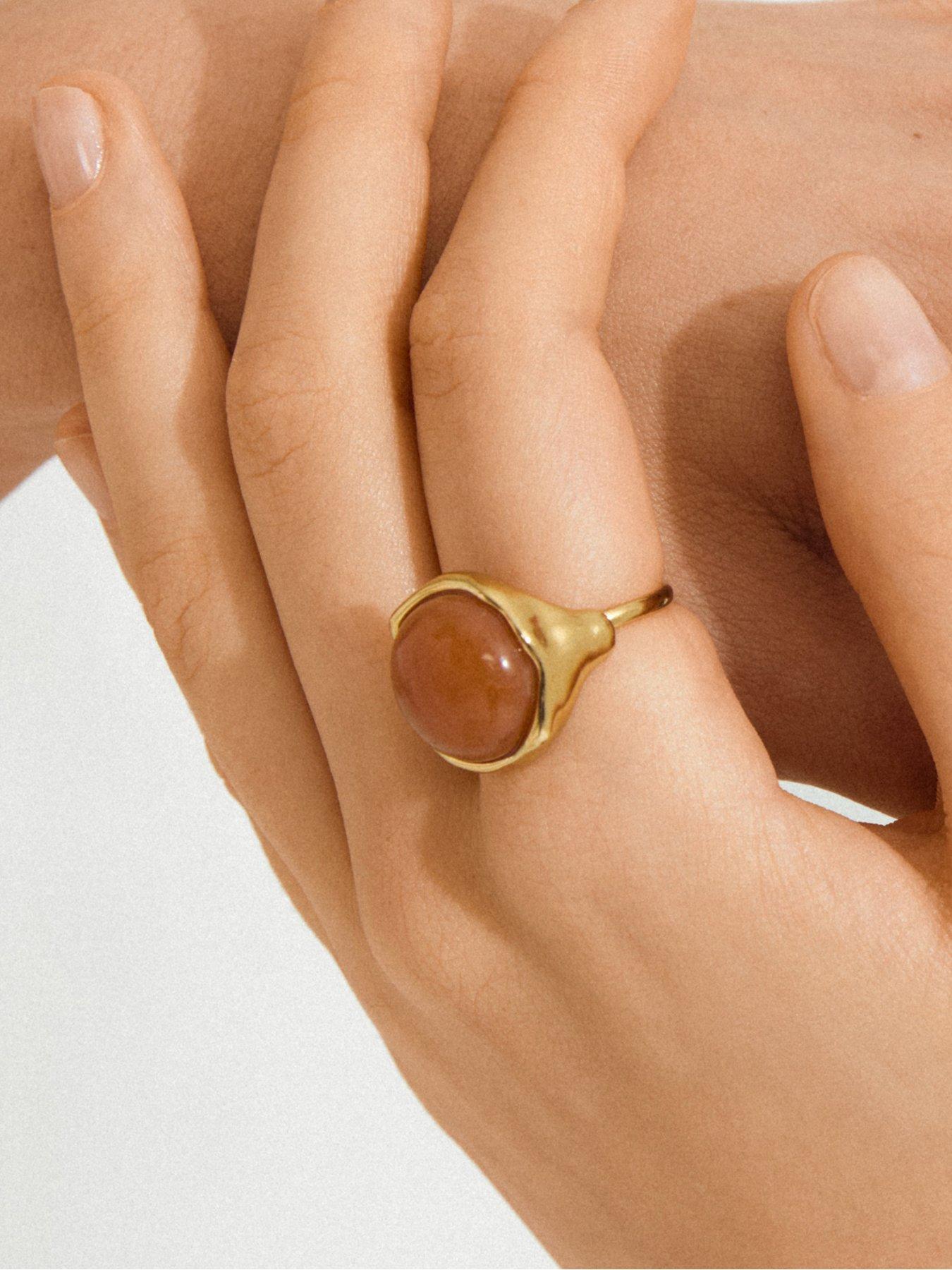  image of pilgrim-sense-ring-gold-platedagate