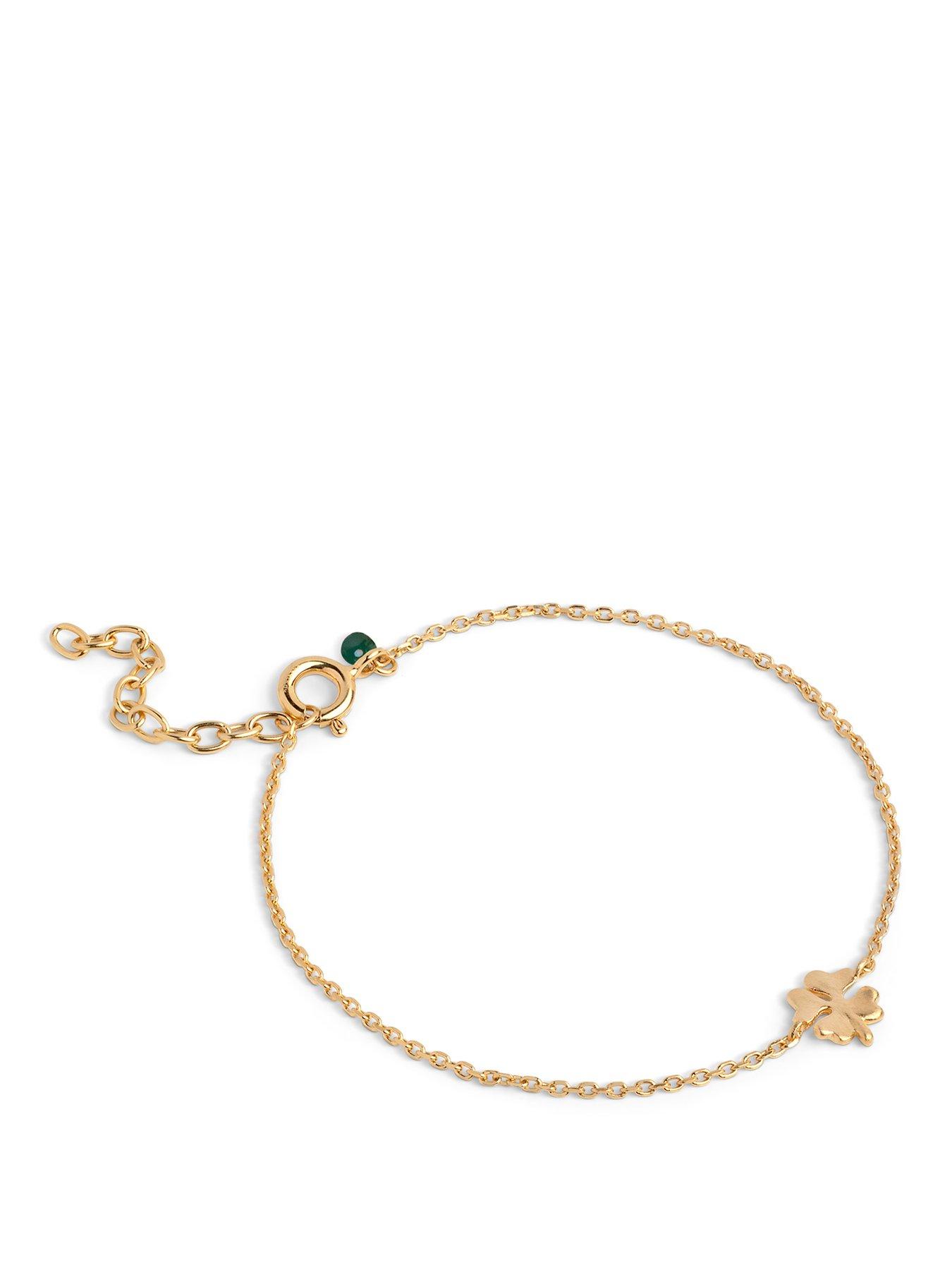 ENAMEL Copenhagen Four-Leaf Clover Bracelet 18k Gold Plated Recycled Sterling Silver