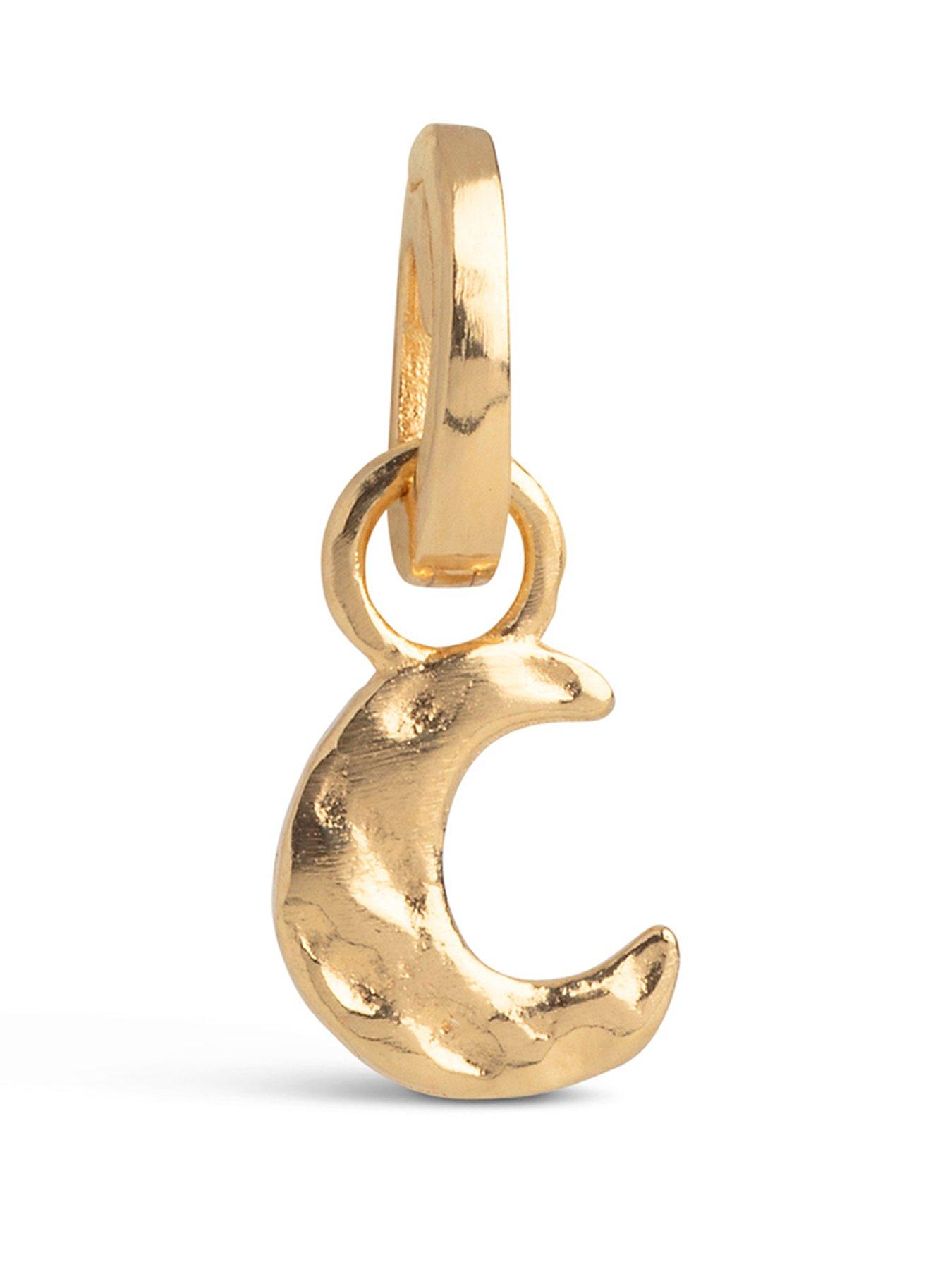 ENAMEL Copenhagen Dreamy Moon Charm 18k Gold Plated Sterling Silver