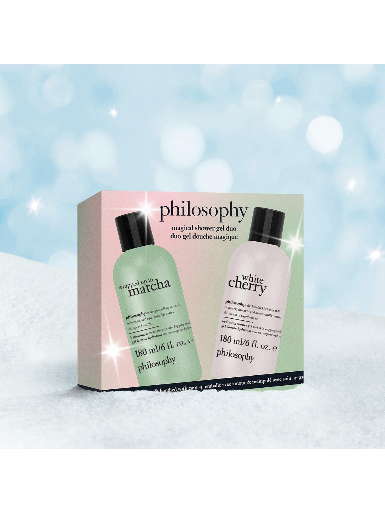  image of philosophy-magical-shower-gel-duo-white-cherry-wrapped-up-in-matcha