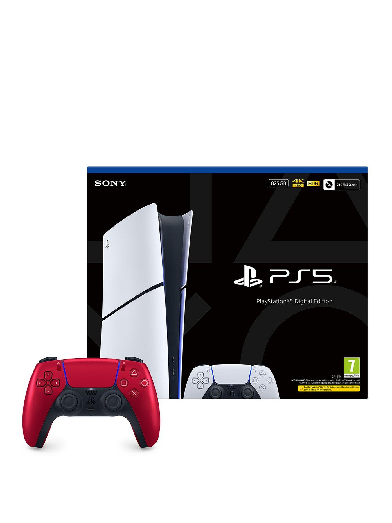 Playstation PlayStation®5 Digital Edition – 825GB  &  Additional DualSense Wireless Controller - Volcanic Red