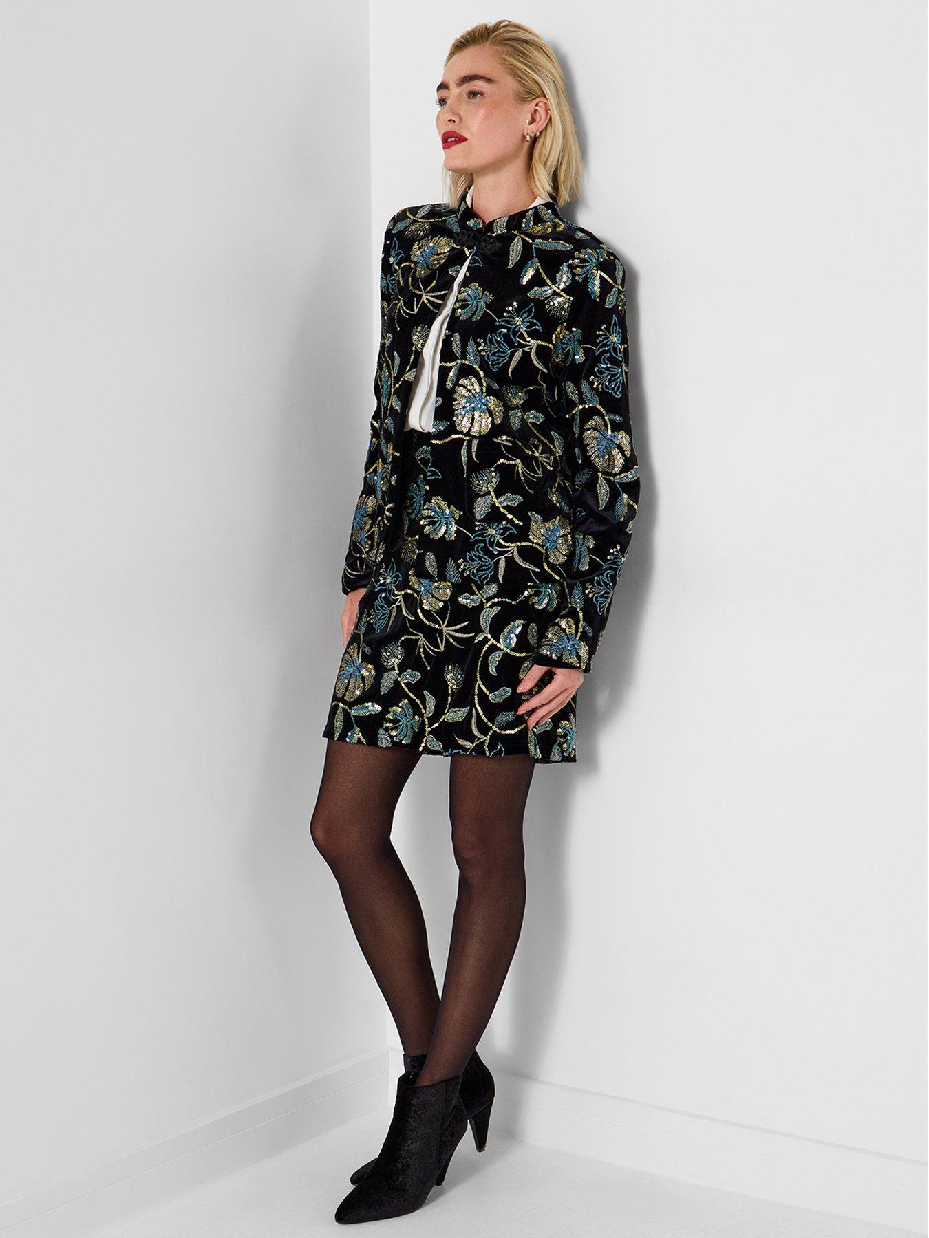  image of joe-browns-sadie-boutique-embroidered-jacket-black