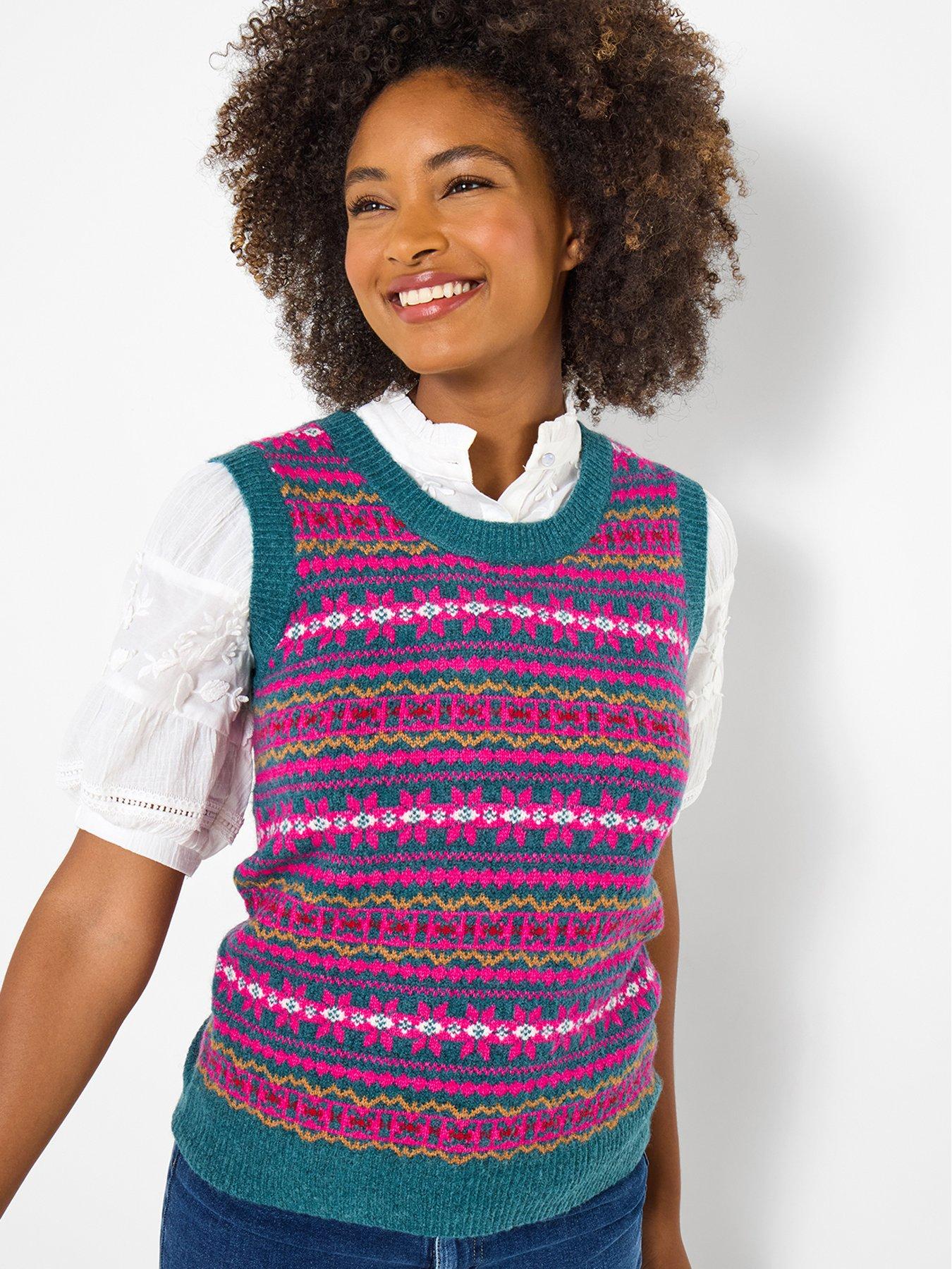 Joe Browns Fabulous Fairisle Knitted Tank - Green