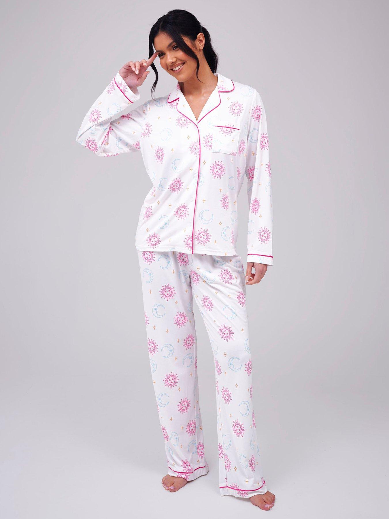 Loungeable Celestial Printed Super Soft Revere Pyjama Set - Multi