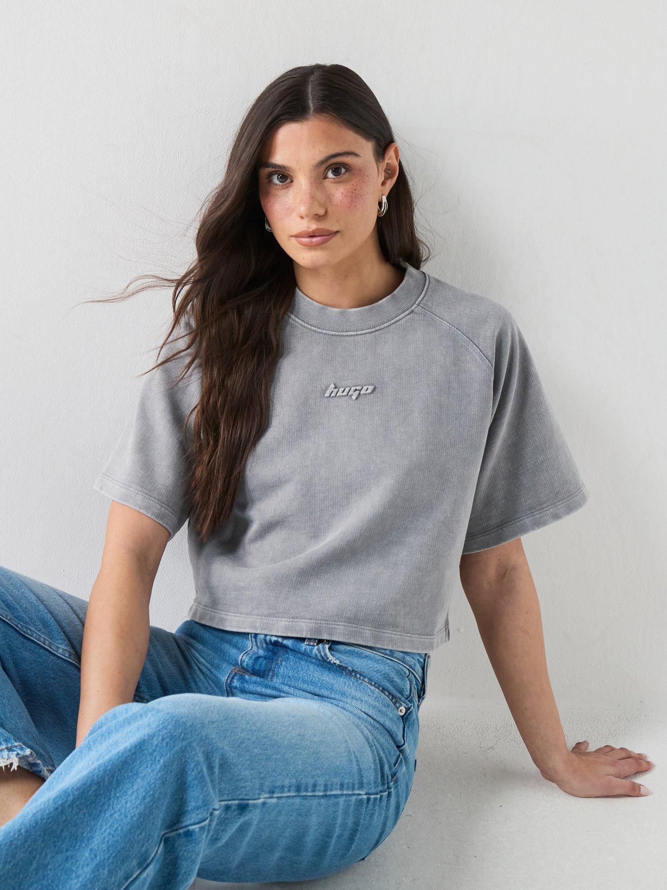 Image 1 of 4 of HUGO Dorlino Top - Grey