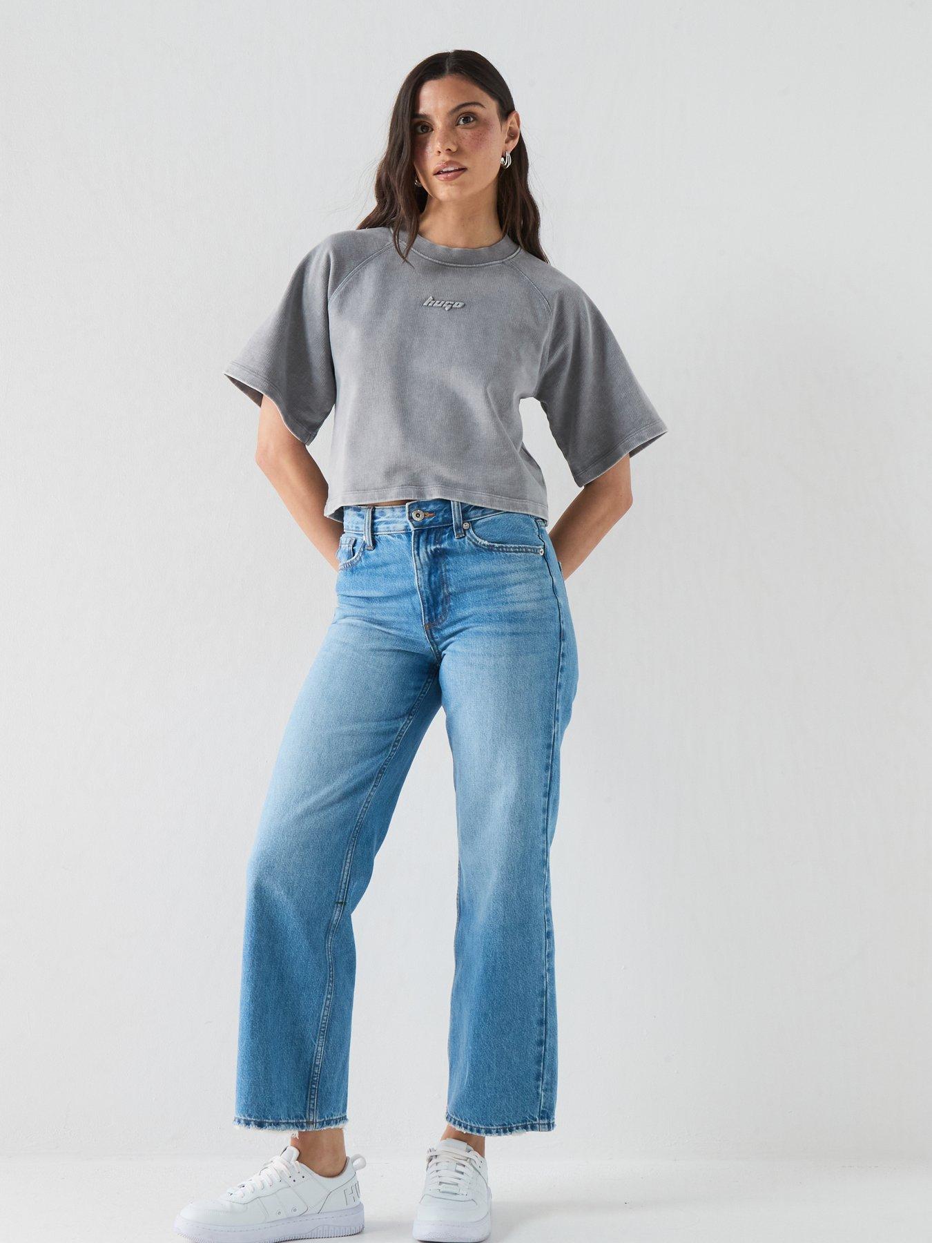 Image 3 of 4 of HUGO Dorlino Top - Grey