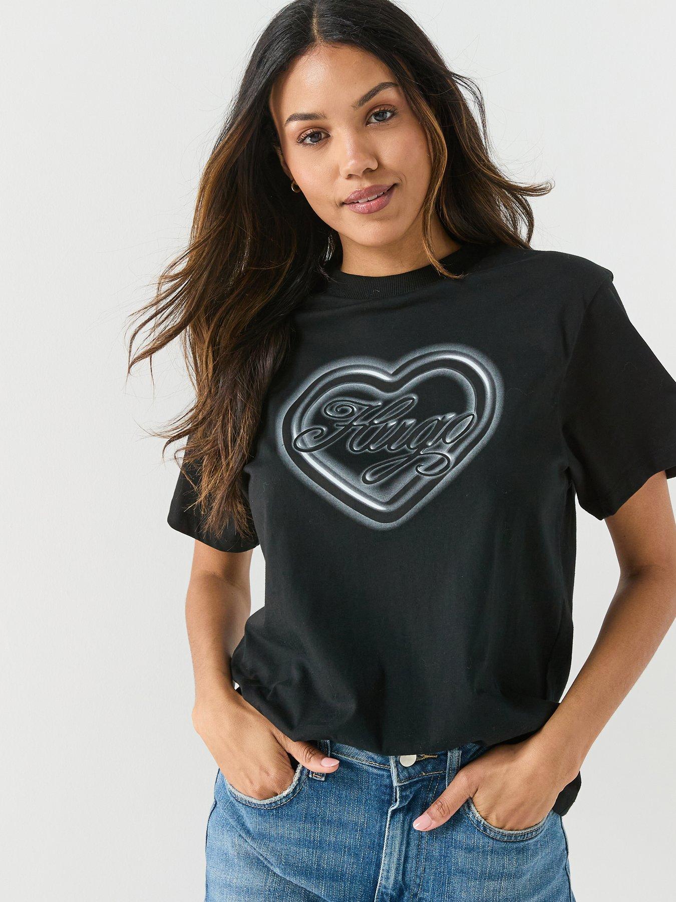 HUGO Vintage Graphic Tee - Black