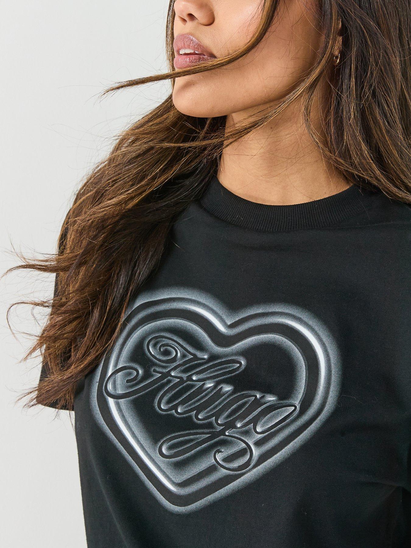  image of hugo-vintage-graphic-tee-black