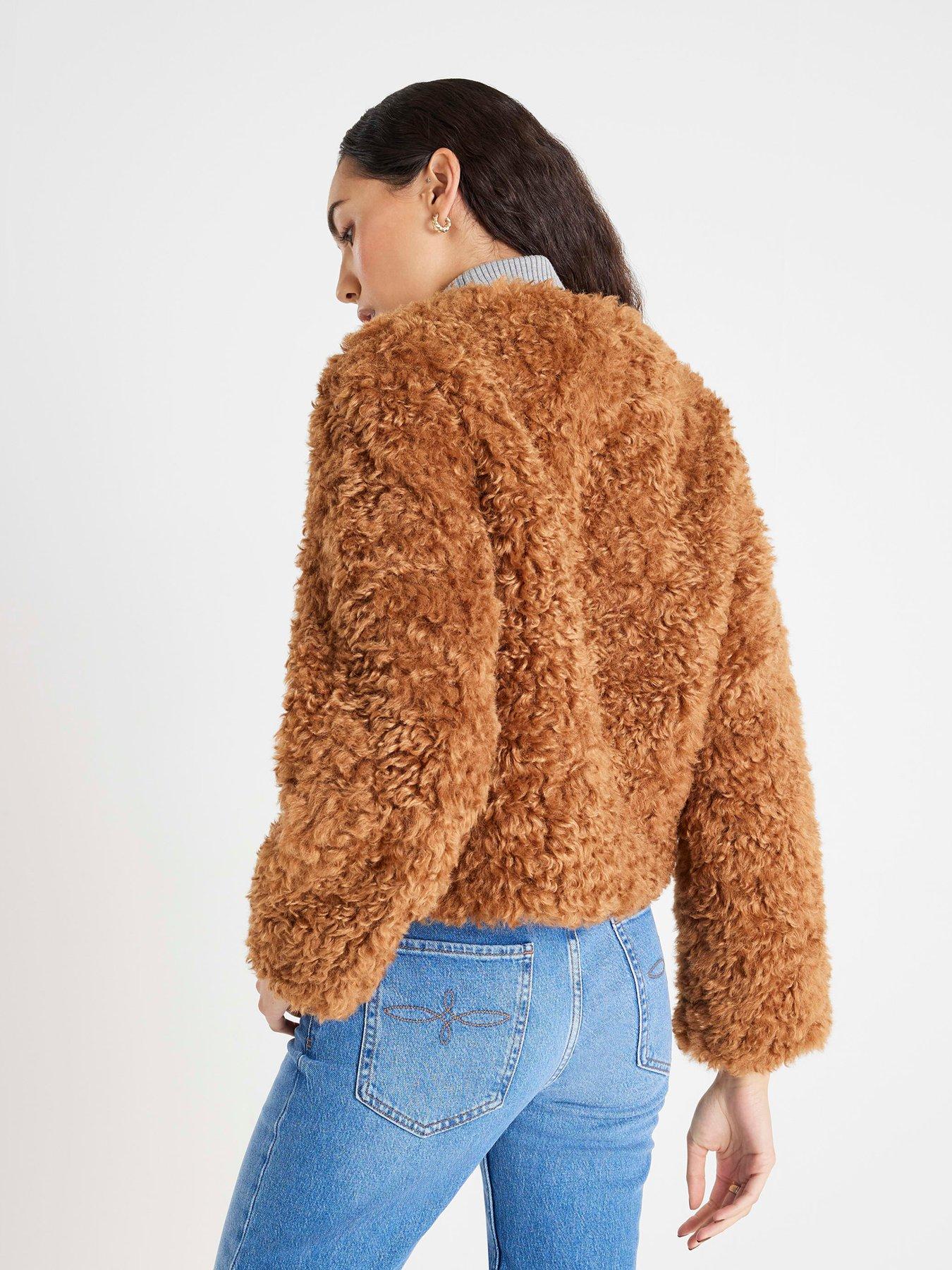 Image 2 of 4 of River Island Borg Texture Trophy - Brown