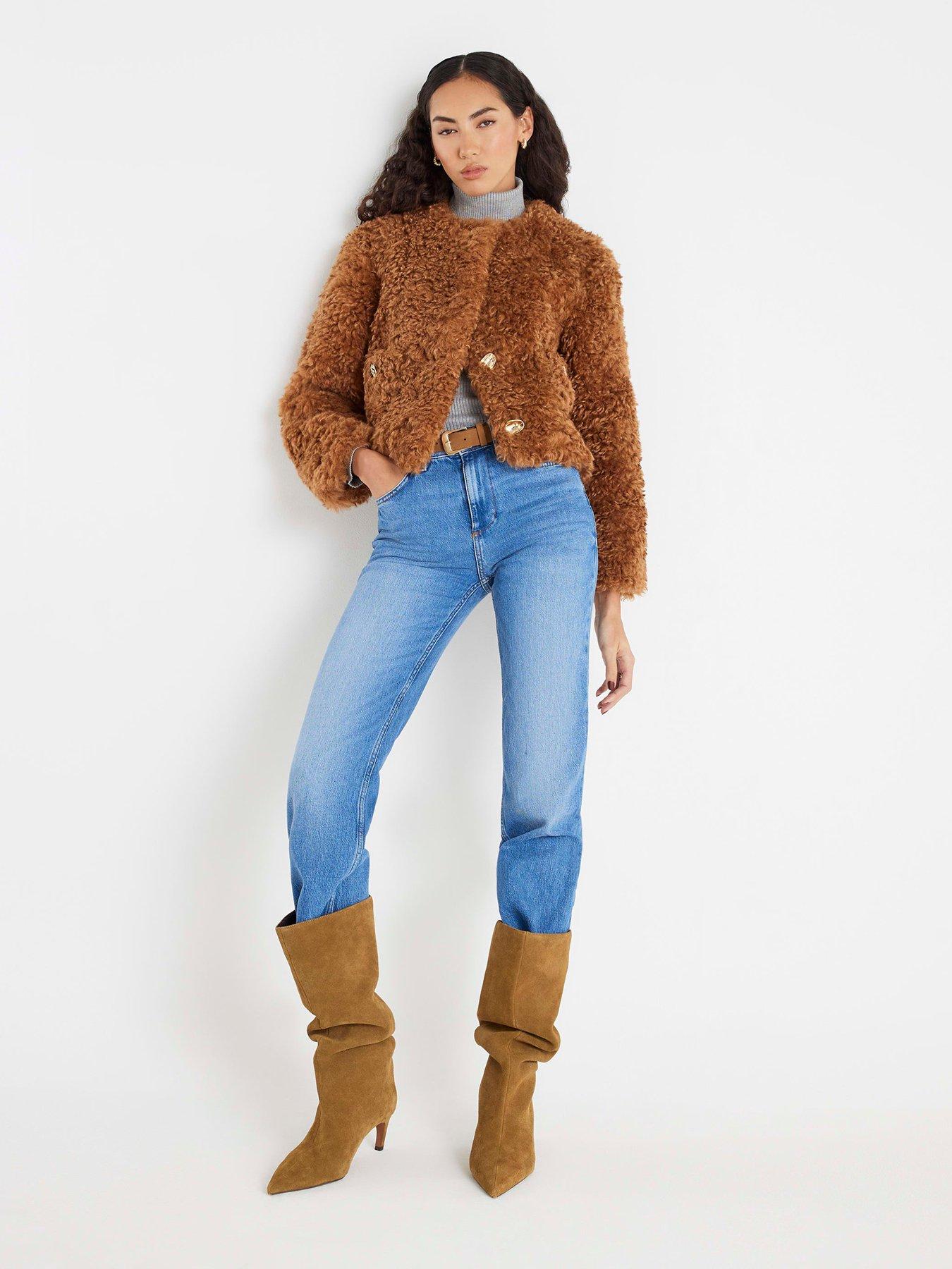 Image 3 of 4 of River Island Borg Texture Trophy - Brown