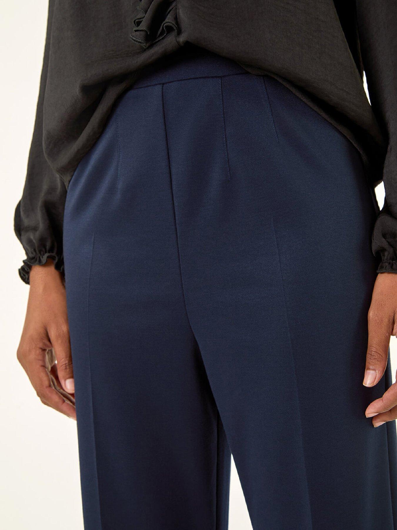  image of roman-straight-leg-ponte-stretch-trouser-navy