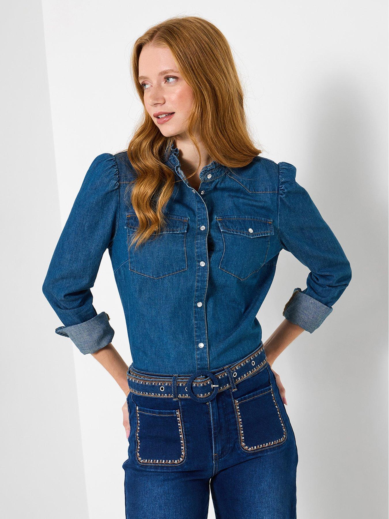 Joe Browns Tilly Denim Blouse - Blue