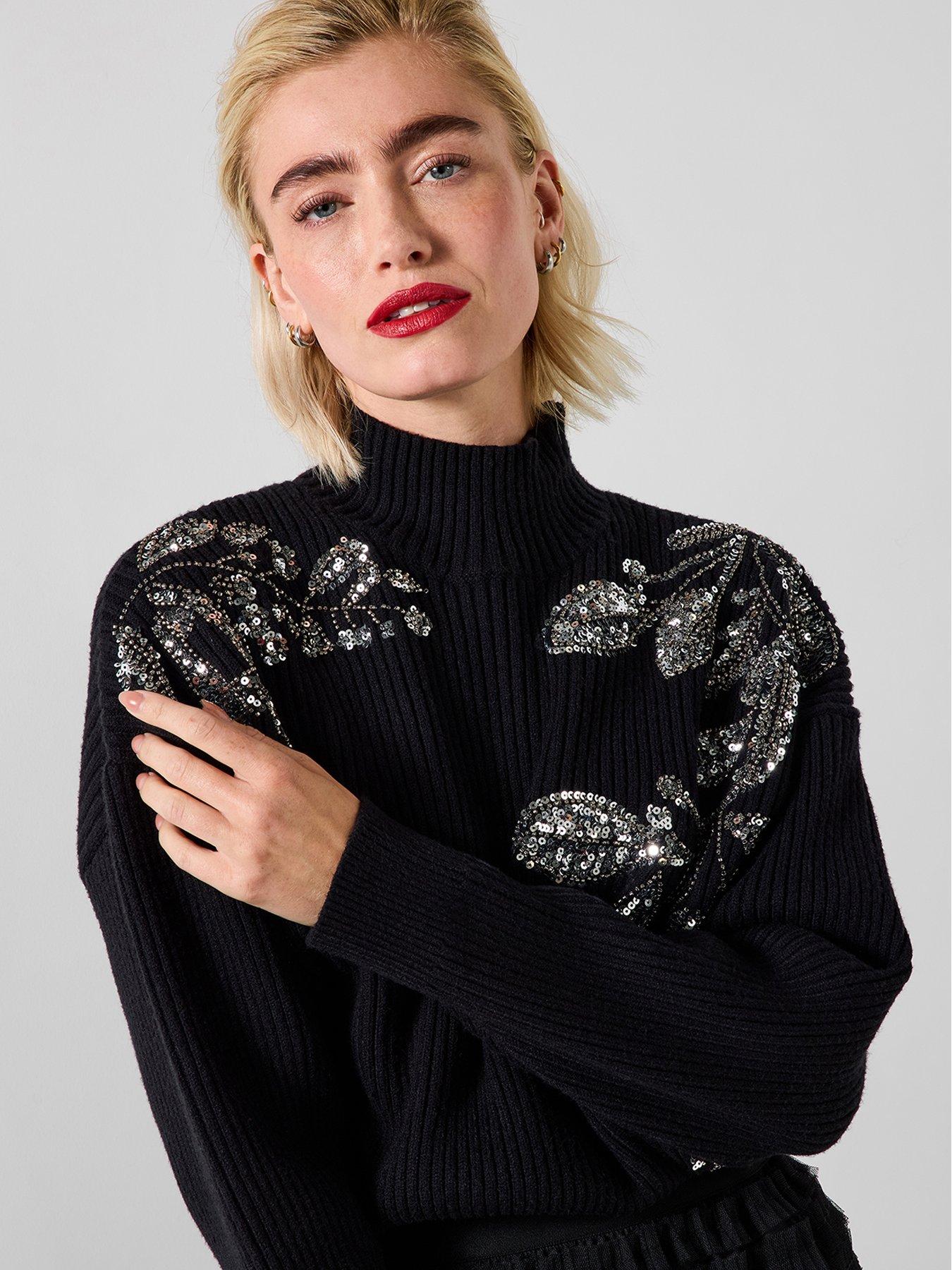 Joe Browns All That Sparkles Sequin Jumper - Black