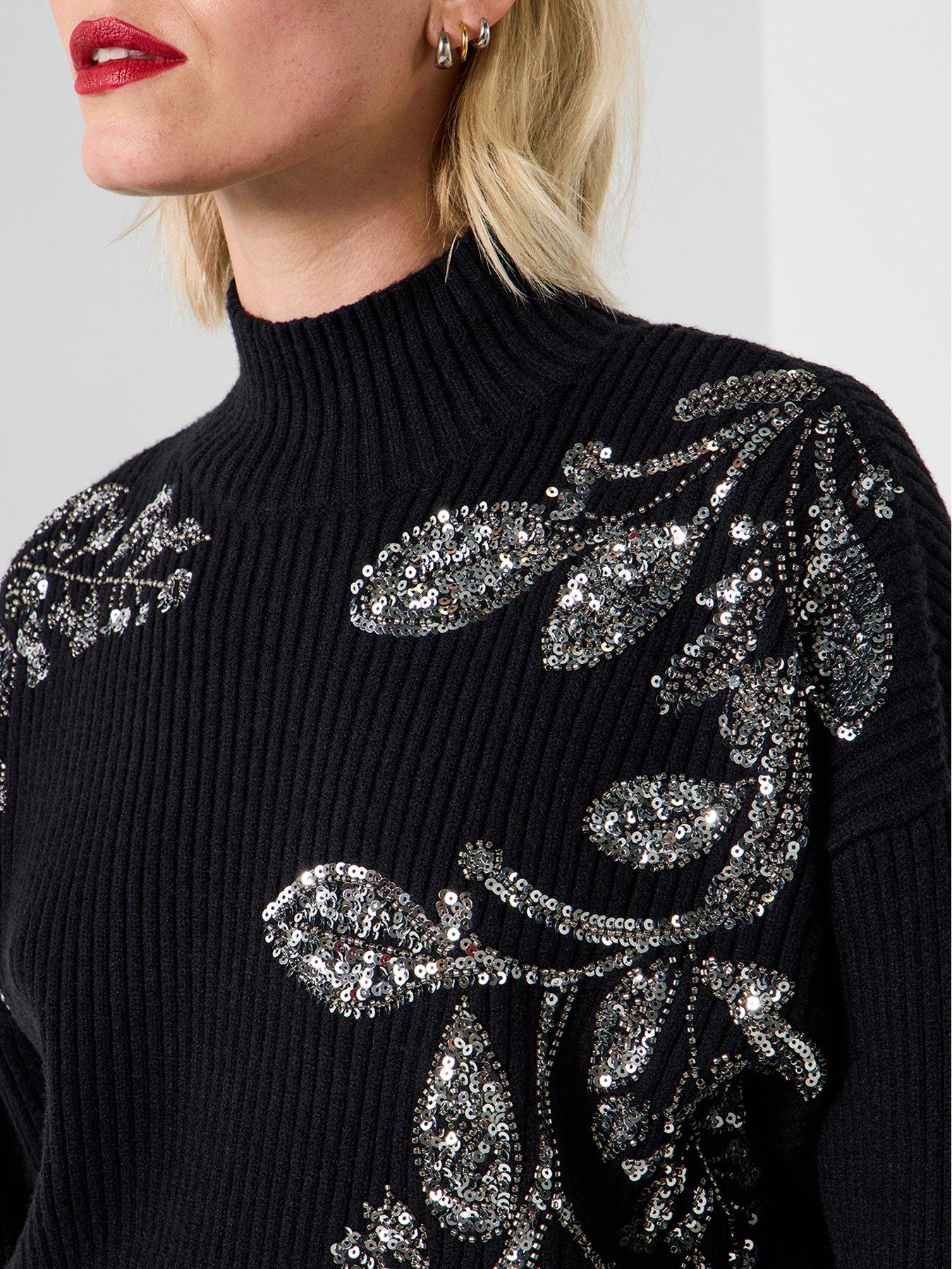 Image 4 of 5 of Joe Browns All That Sparkles Sequin Jumper - Black