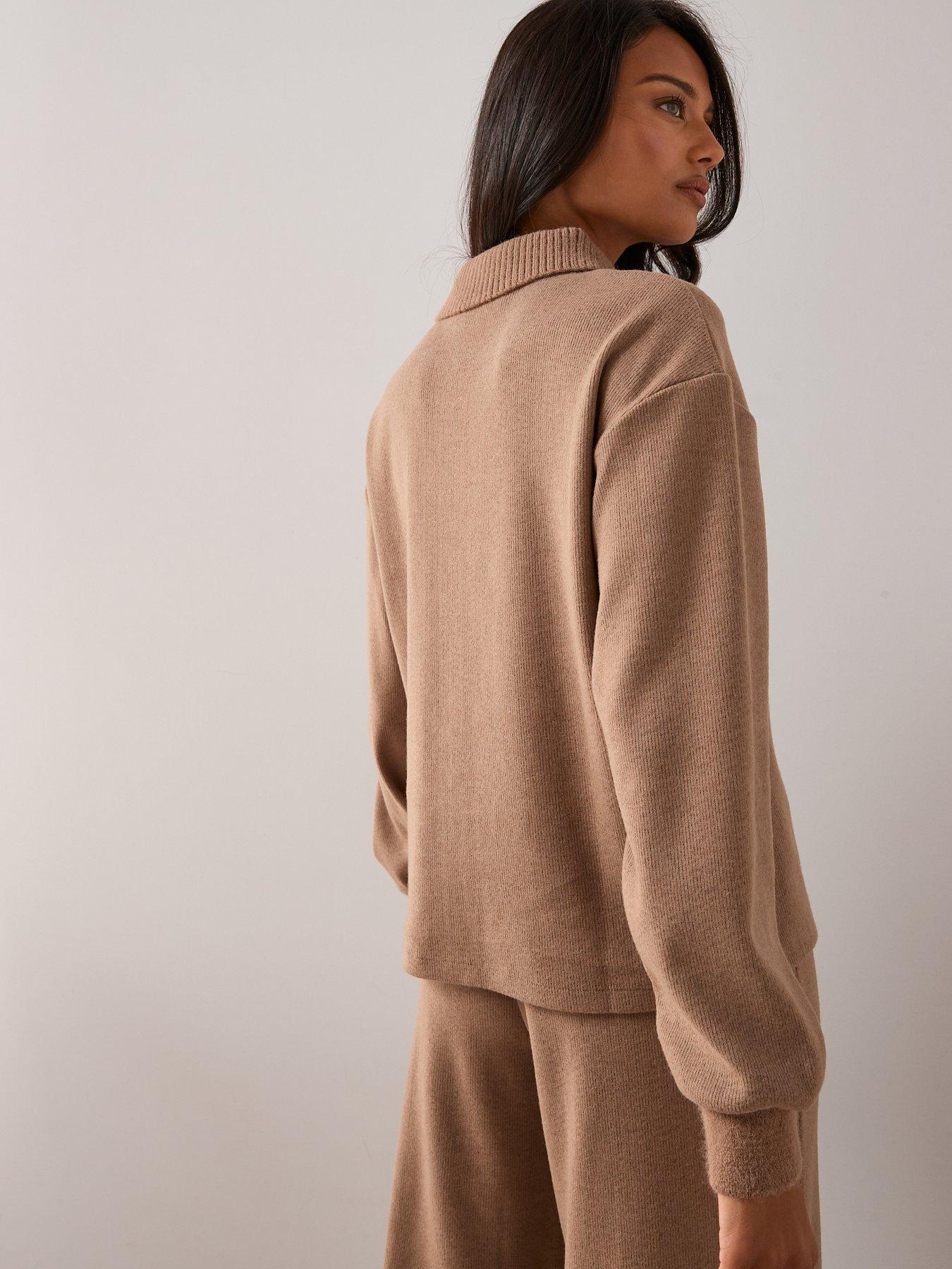 Image 2 of 6 of The Very Collection Button Through Soft Touch Co-ord - Neutral