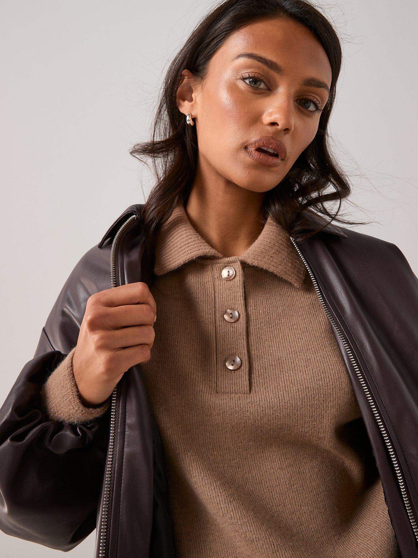 Image 4 of 6 of The Very Collection Button Through Soft Touch Co-ord - Neutral