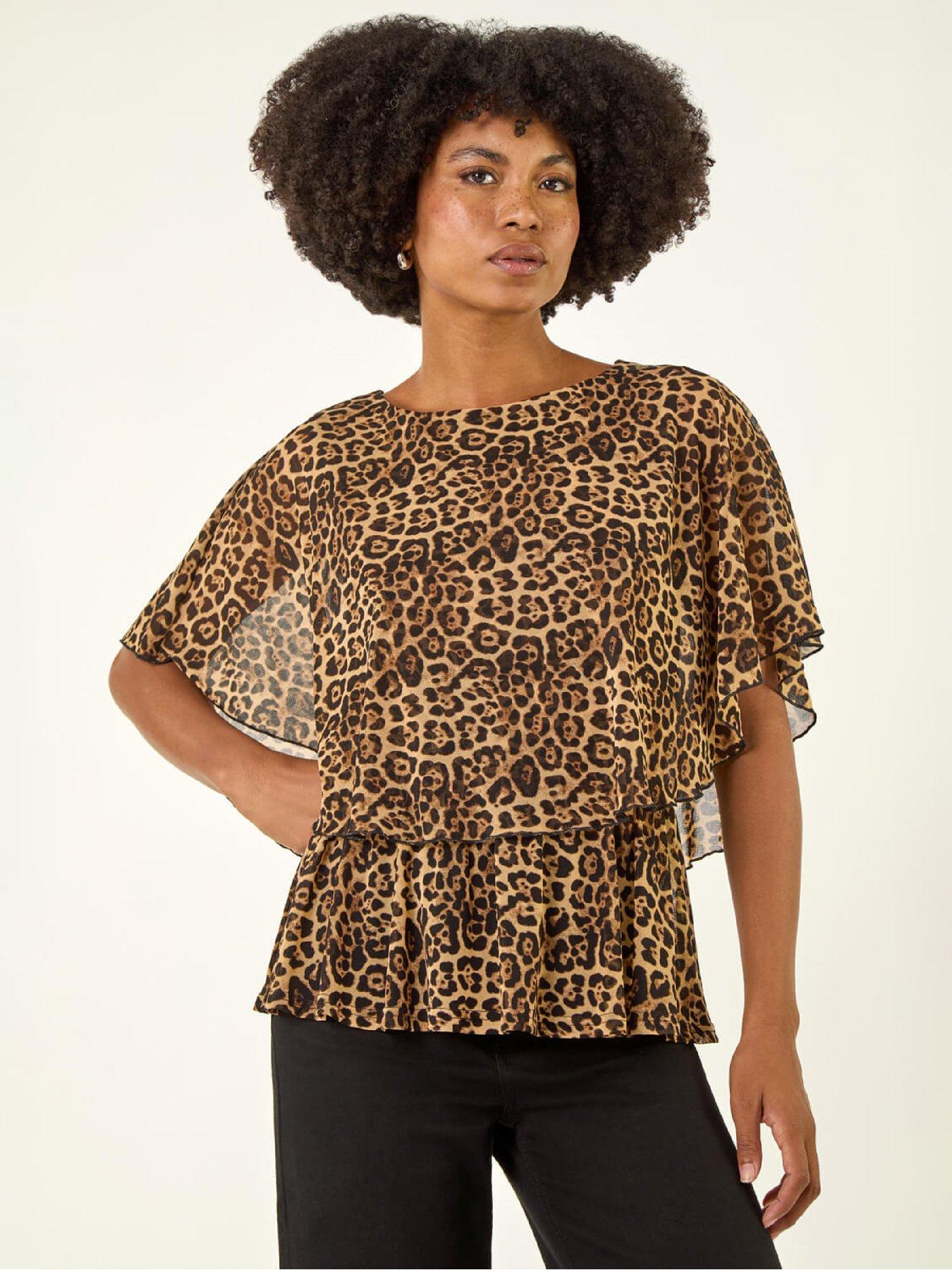 roman-animal-print-mesh-overlay-top-tan