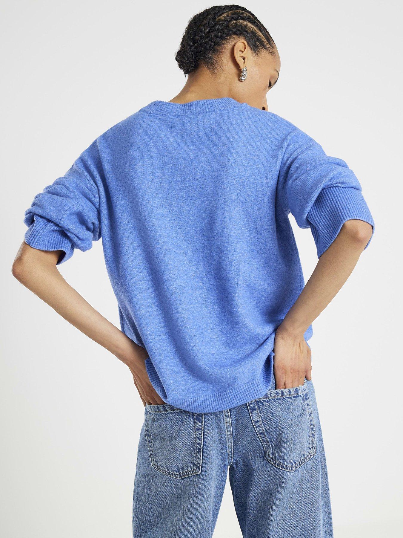  image of river-island-crew-jumper-blue