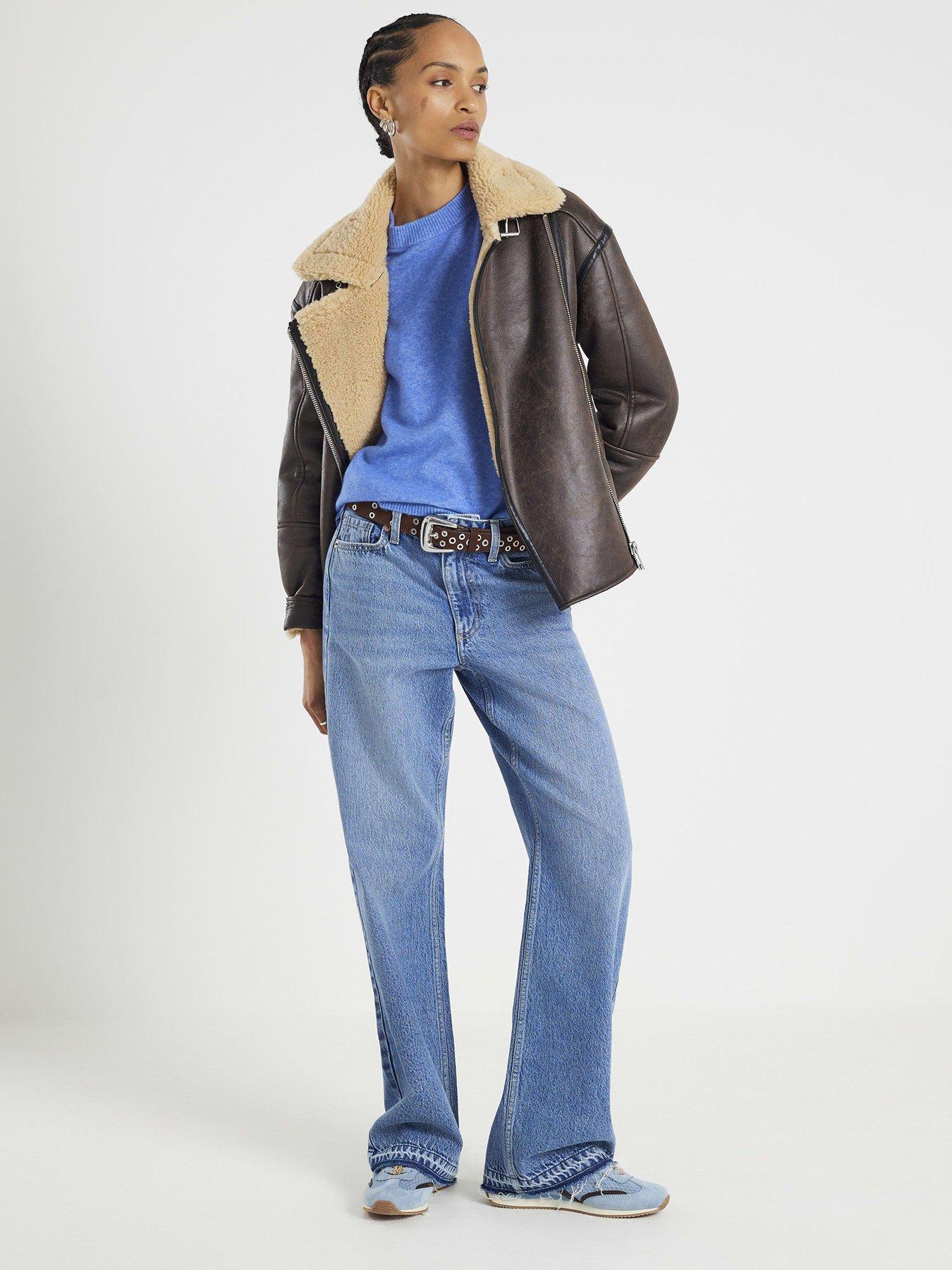  image of river-island-crew-jumper-blue