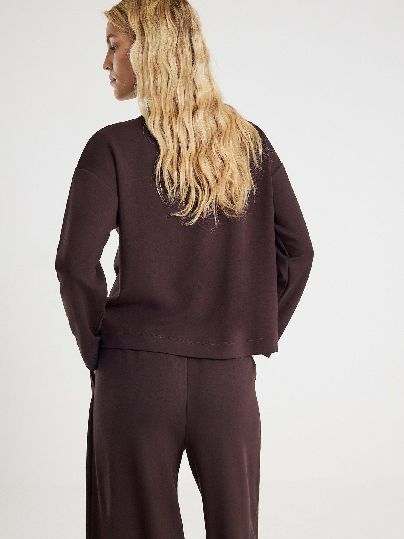 Image 2 of 4 of River Island Premium Long Sleeve Top - Brown