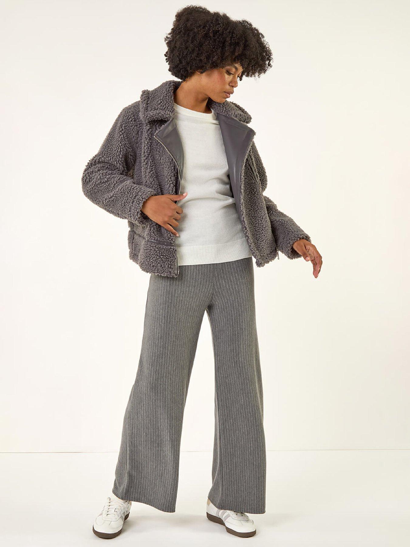  image of roman-pinstripe-jersey-stretch-trousers-charcoal