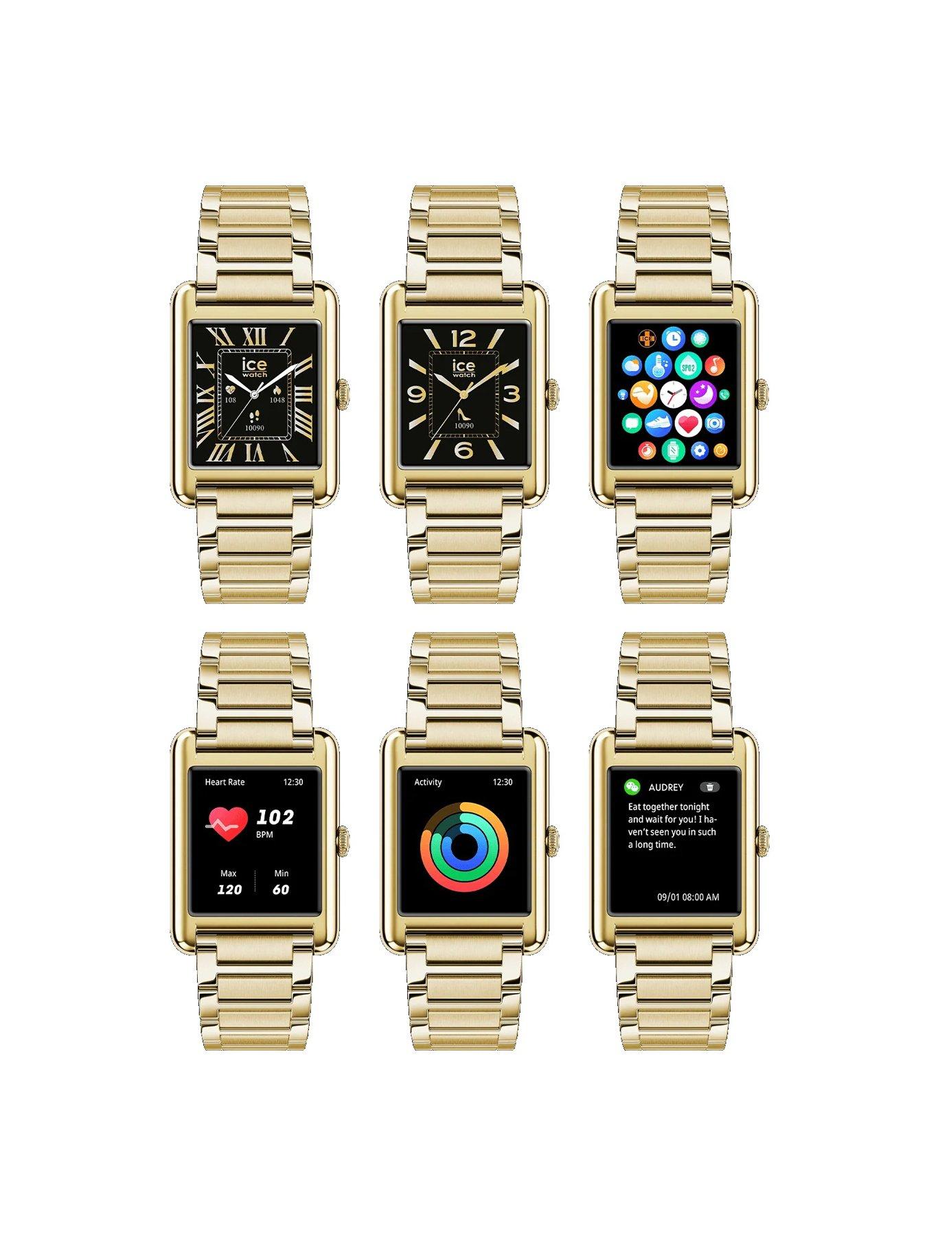  image of ice-watch-gold-ip-multi-linked-bracelet-smart-watch