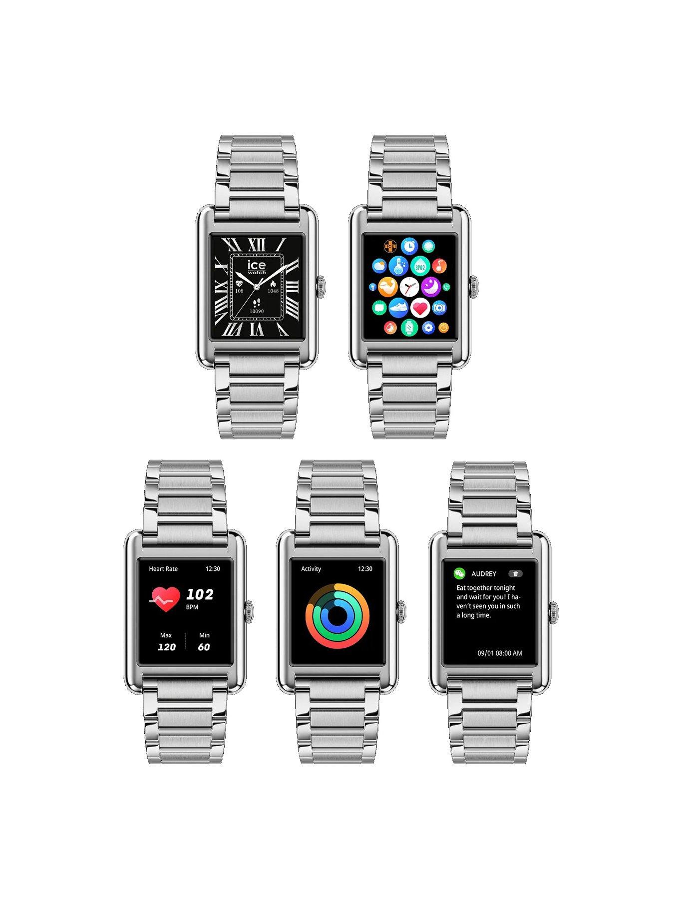  image of ice-watch-silver-ip-multi-linked-bracelet-smart-watch