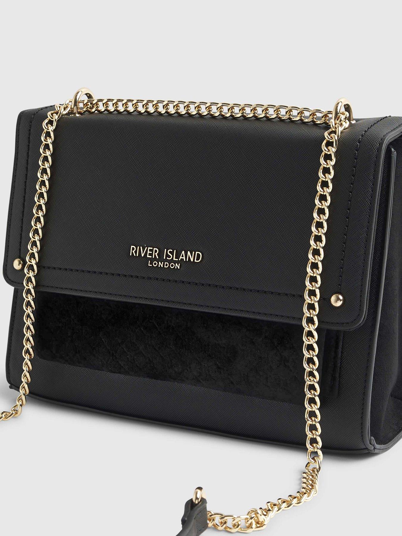  image of river-island-black-monogram-pocket-front-shoulder-bag