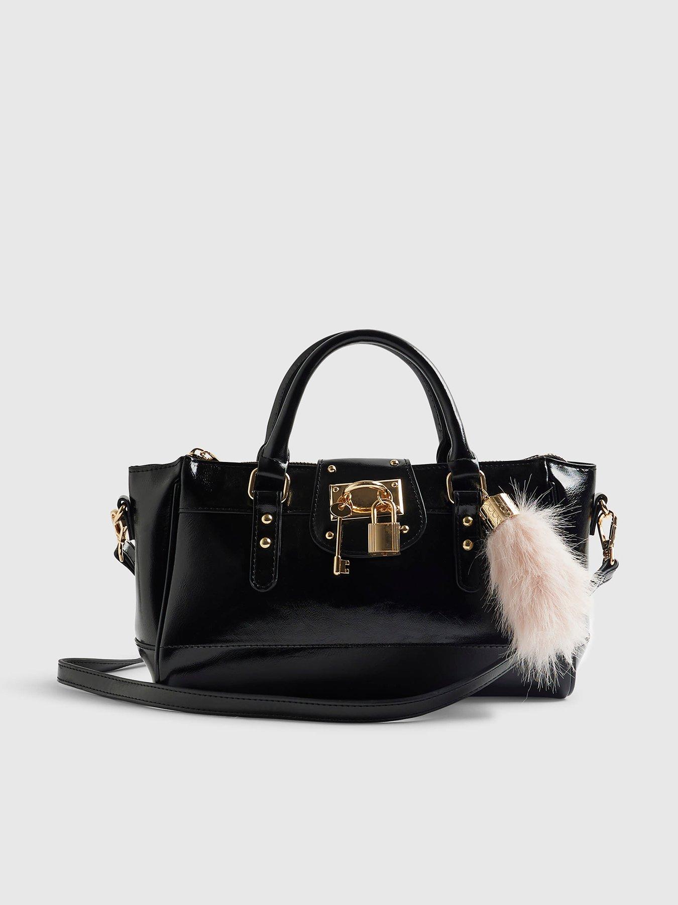  image of river-island-charmed-padlock-tote-black