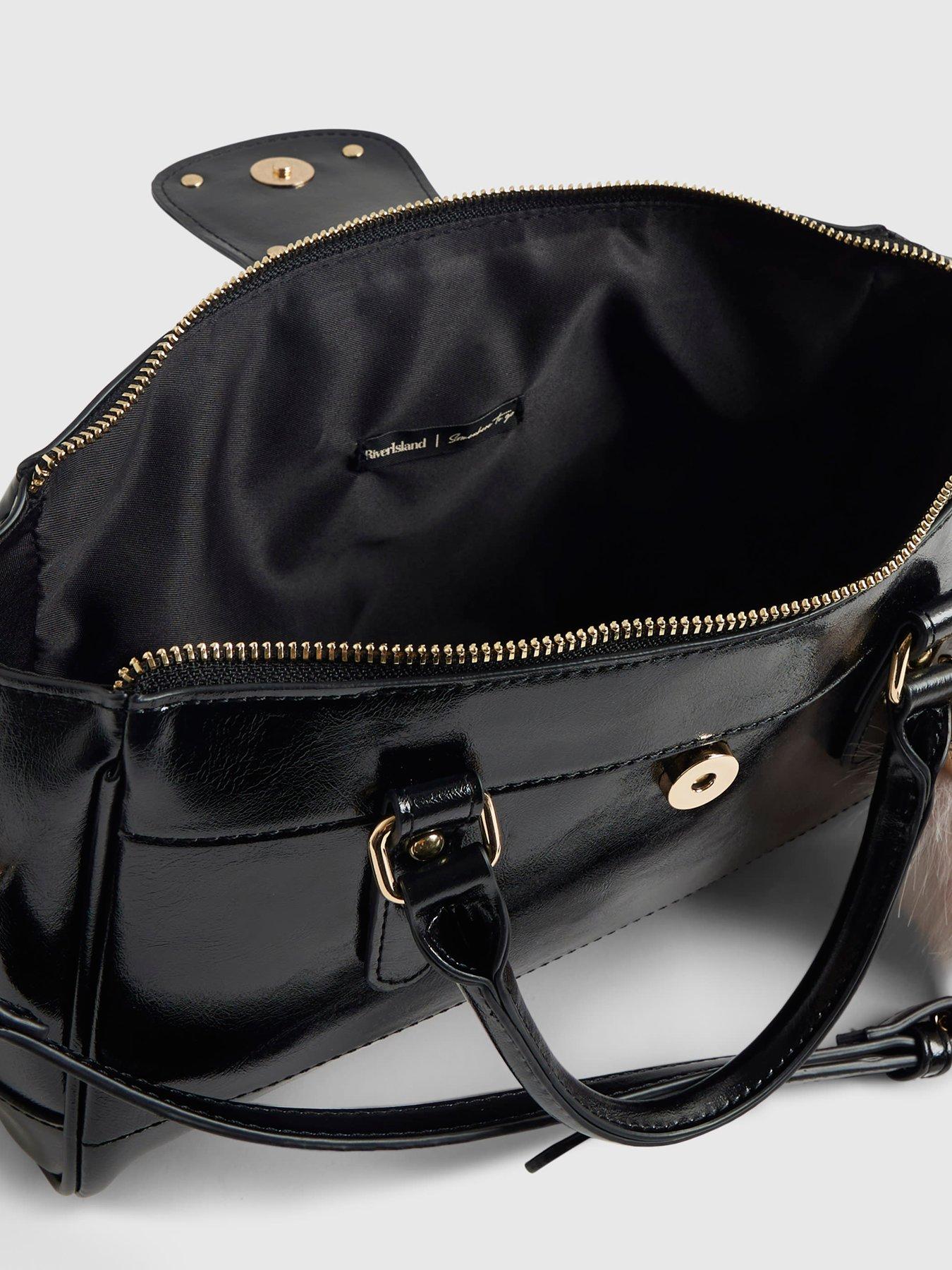  image of river-island-charmed-padlock-tote-black