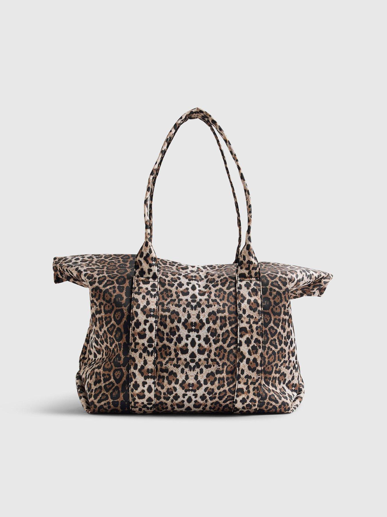  image of river-island-leo-roll-top-holdall-bag-beige