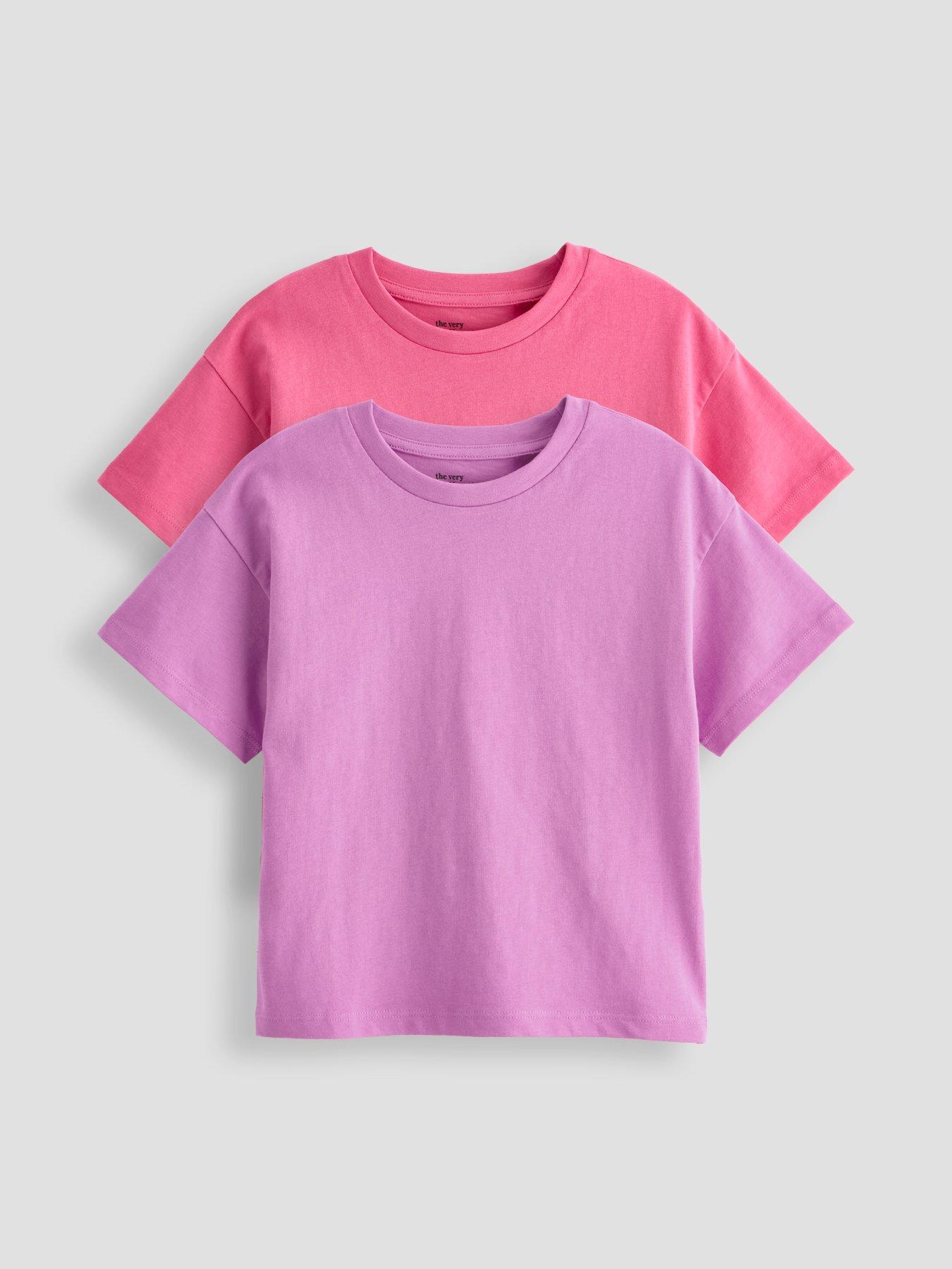Image 1 of 5 of The Very Collection Girls 2 Pack Bright T-shirts - Multi