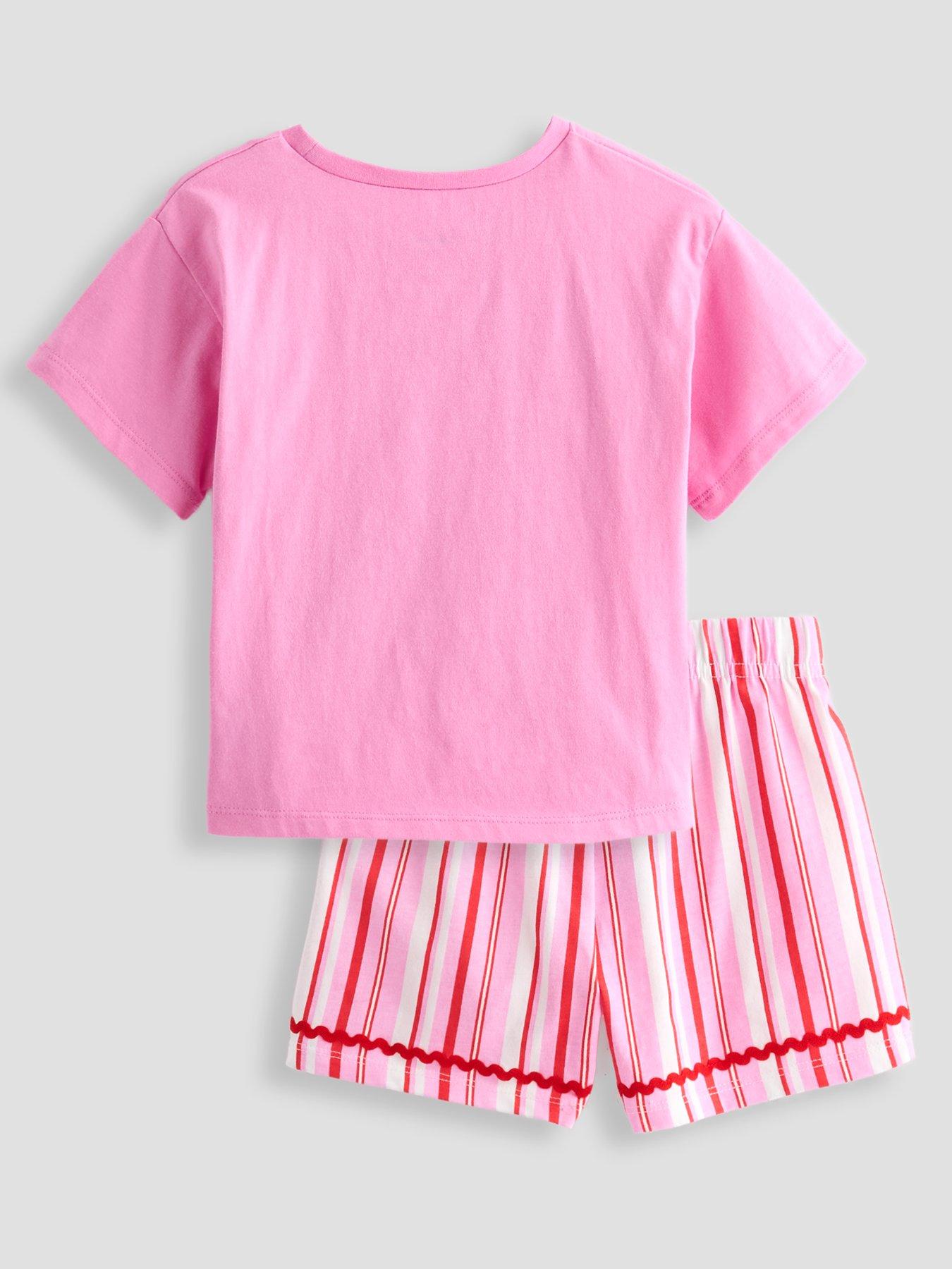 Image 2 of 5 of The Very Collection Stripe Lobster Shortie Pyjamas - Pink