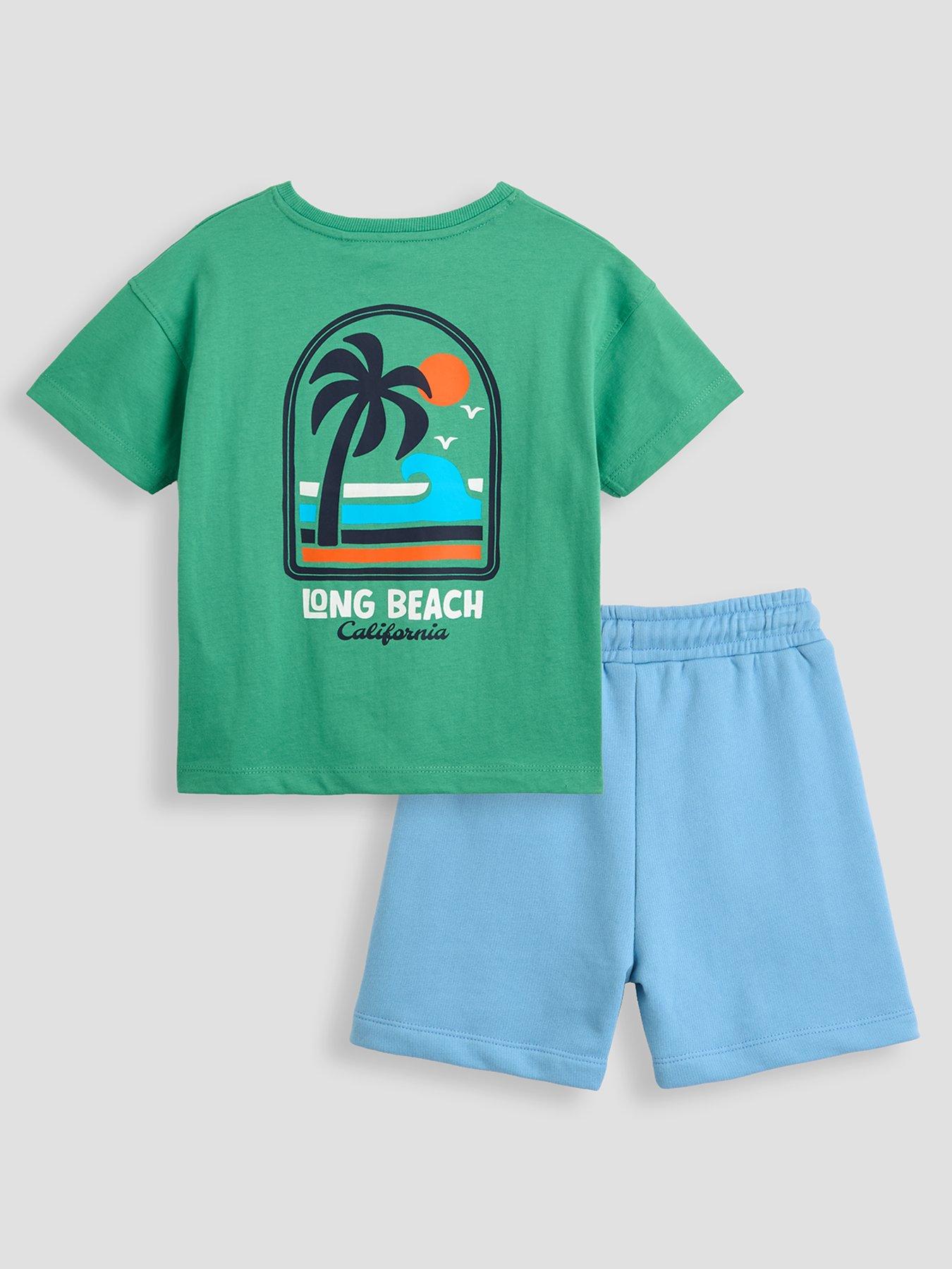 The Very Collection Boys Back Graphic T-Shirt  &  Short Set - Multi