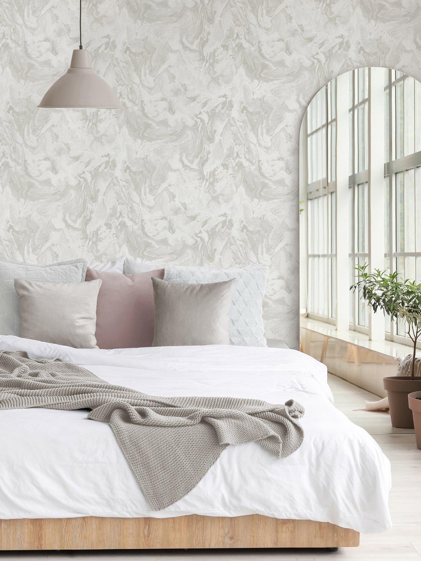 Image 1 of 3 of Fine Decor Metallic Marble Soft White