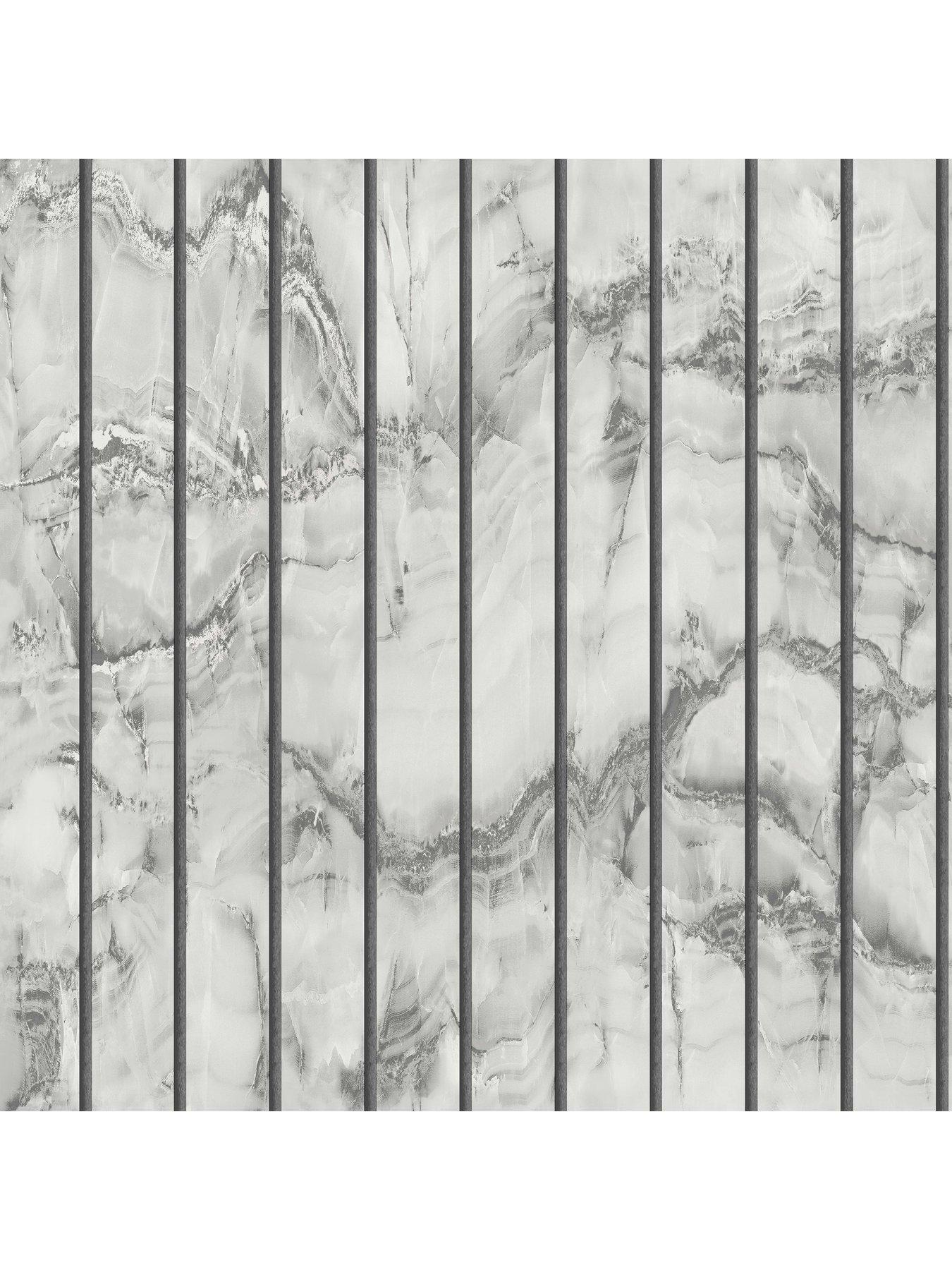 Image 3 of 4 of Fine Decor Marble Slat Panel Soft White
