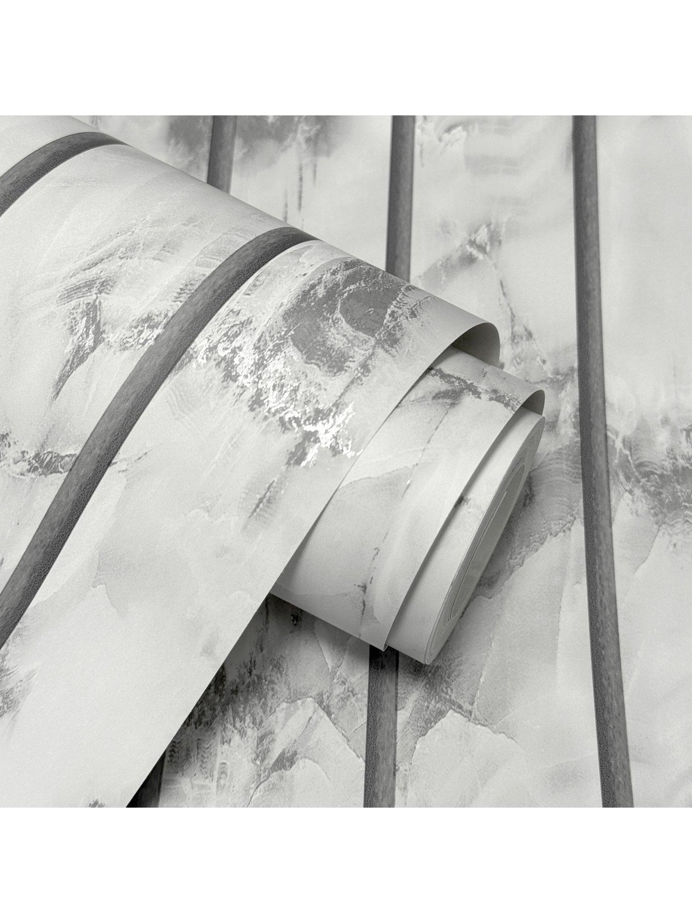 Image 4 of 4 of Fine Decor Marble Slat Panel Soft White