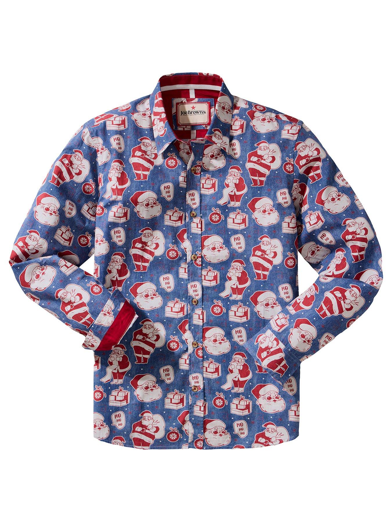  image of joe-browns-superb-santa-long-sleeve-shirt-blue