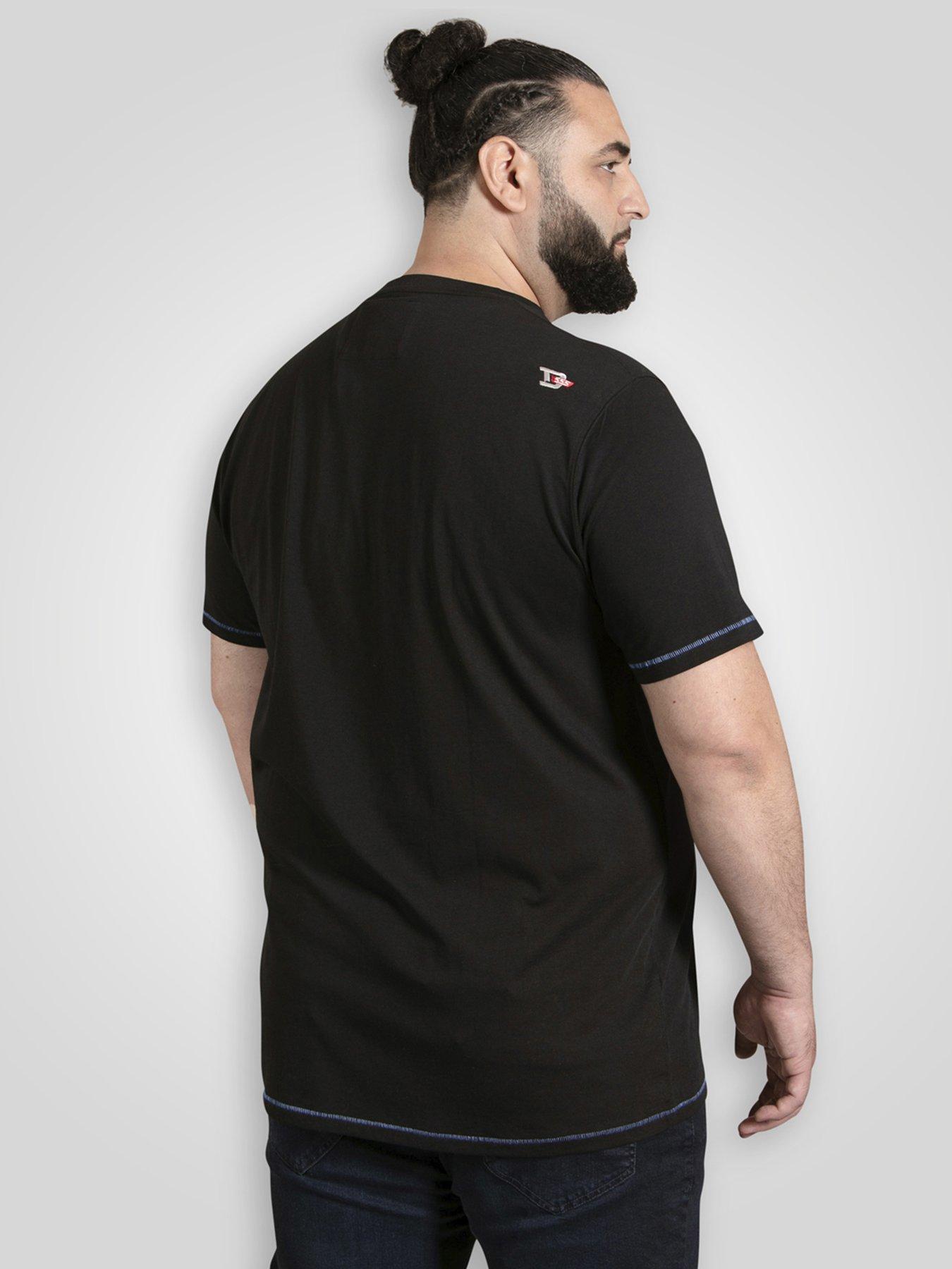  image of d555-skeleton-on-bike-printed-crew-neck-t-shirt-black