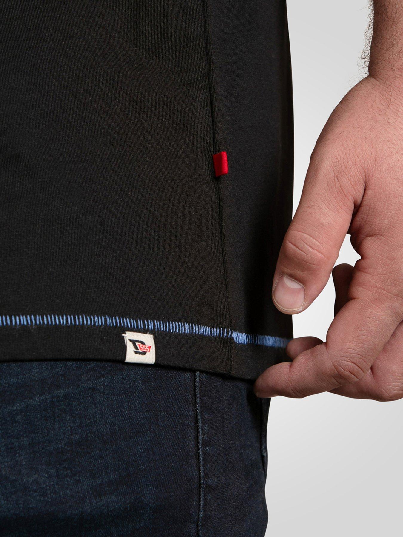  image of d555-skeleton-on-bike-printed-crew-neck-t-shirt-black