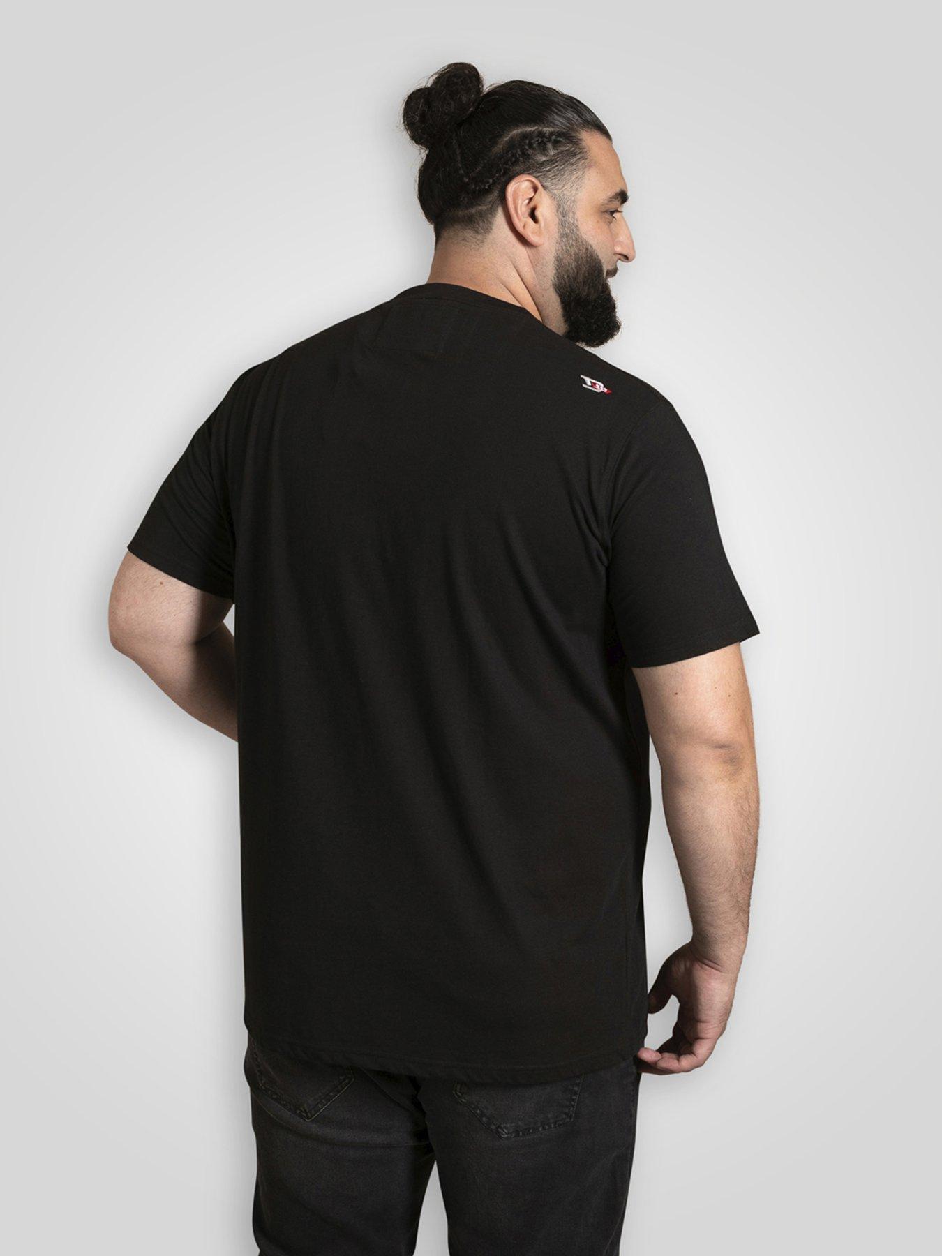  image of d555-tokyo-with-dragon-printed-crew-neck-t-shirt-black