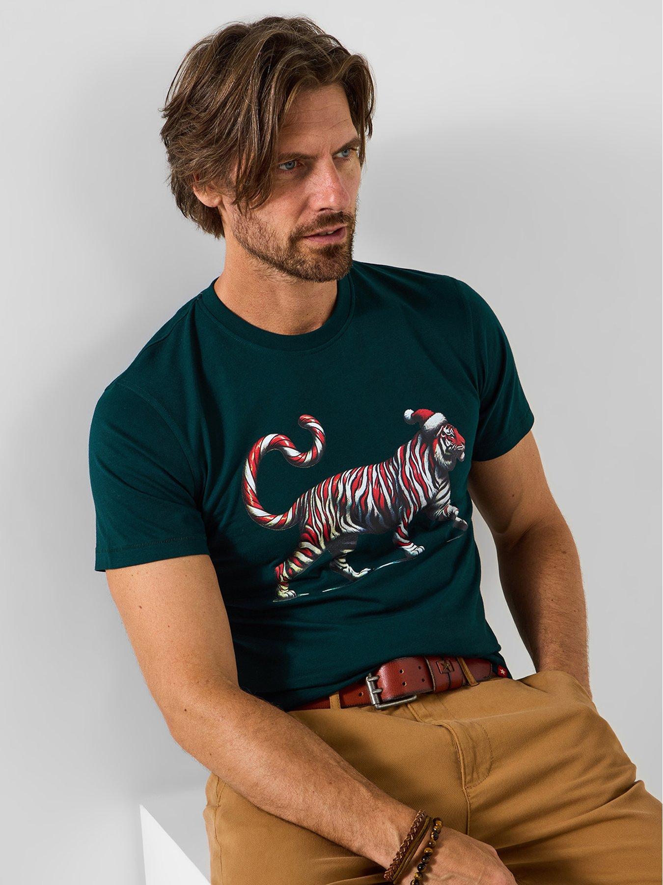 Image 1 of 5 of Joe Browns Candy Cane Tiger T-shirt