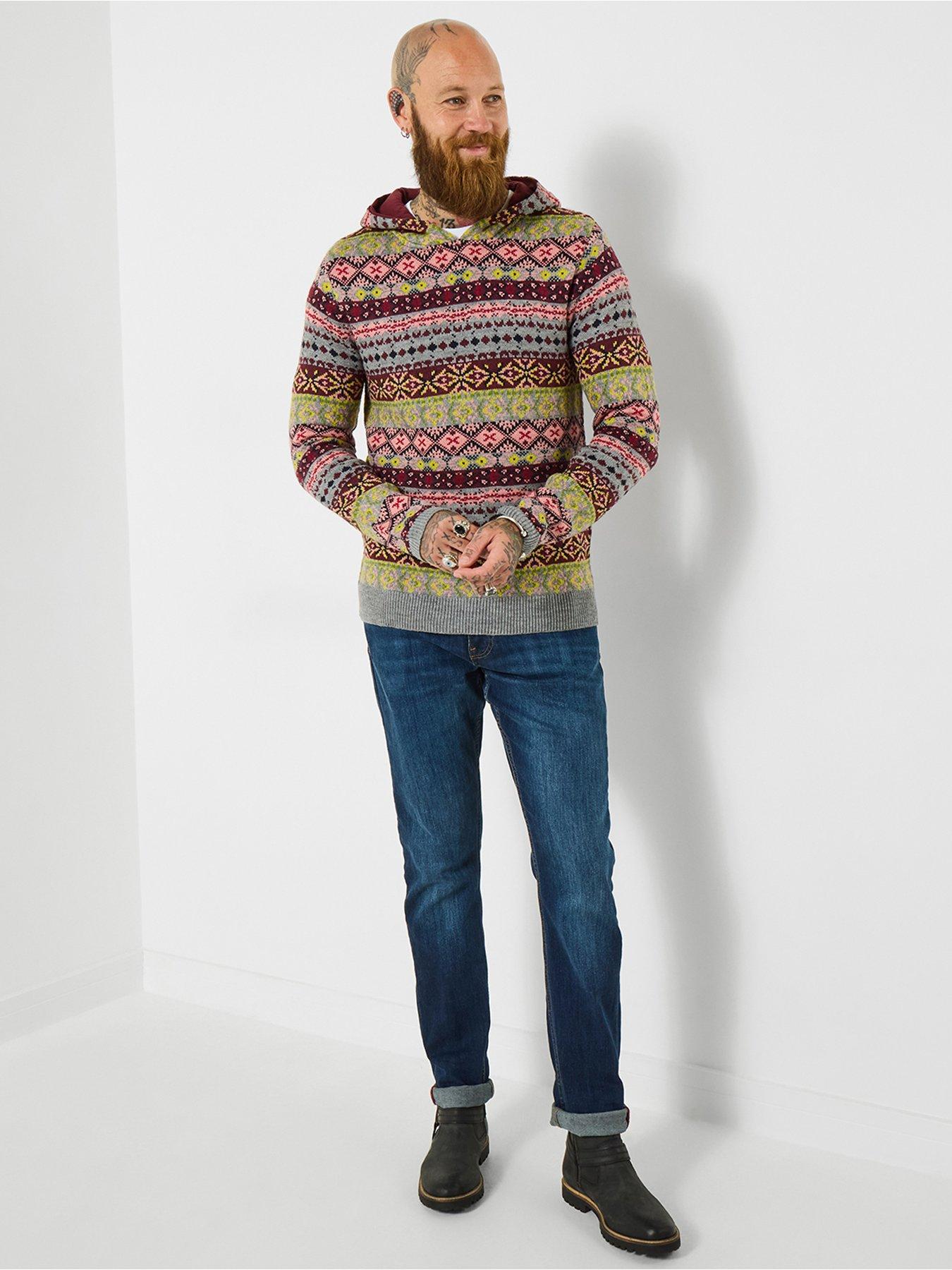  image of joe-browns-fabulous-fairisle-knitted-hoodie-multi