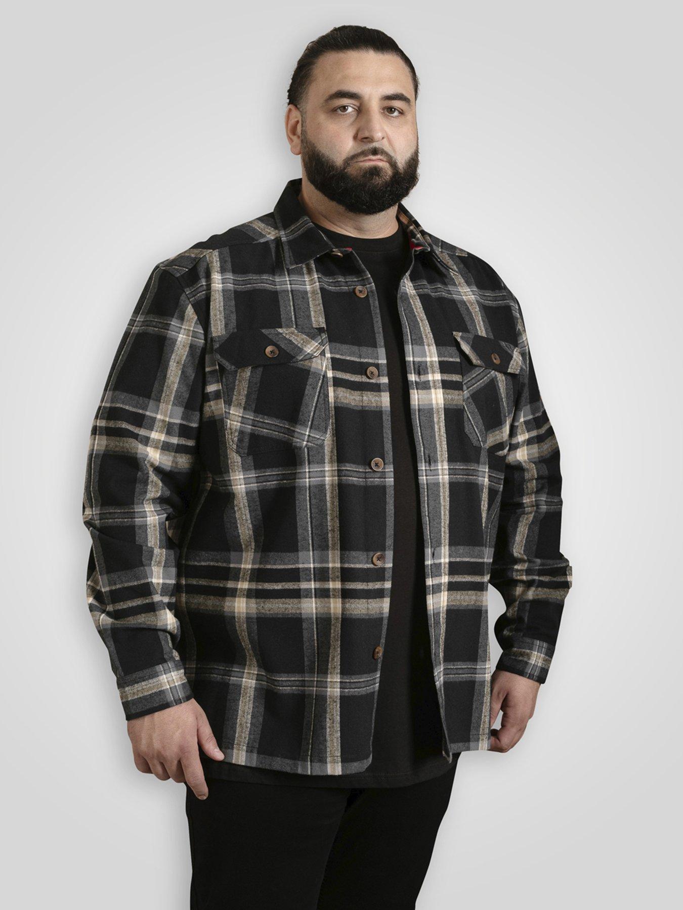 Image 1 of 6 of D555 Long Sleeve Heavy Shacket Overshirt - Black