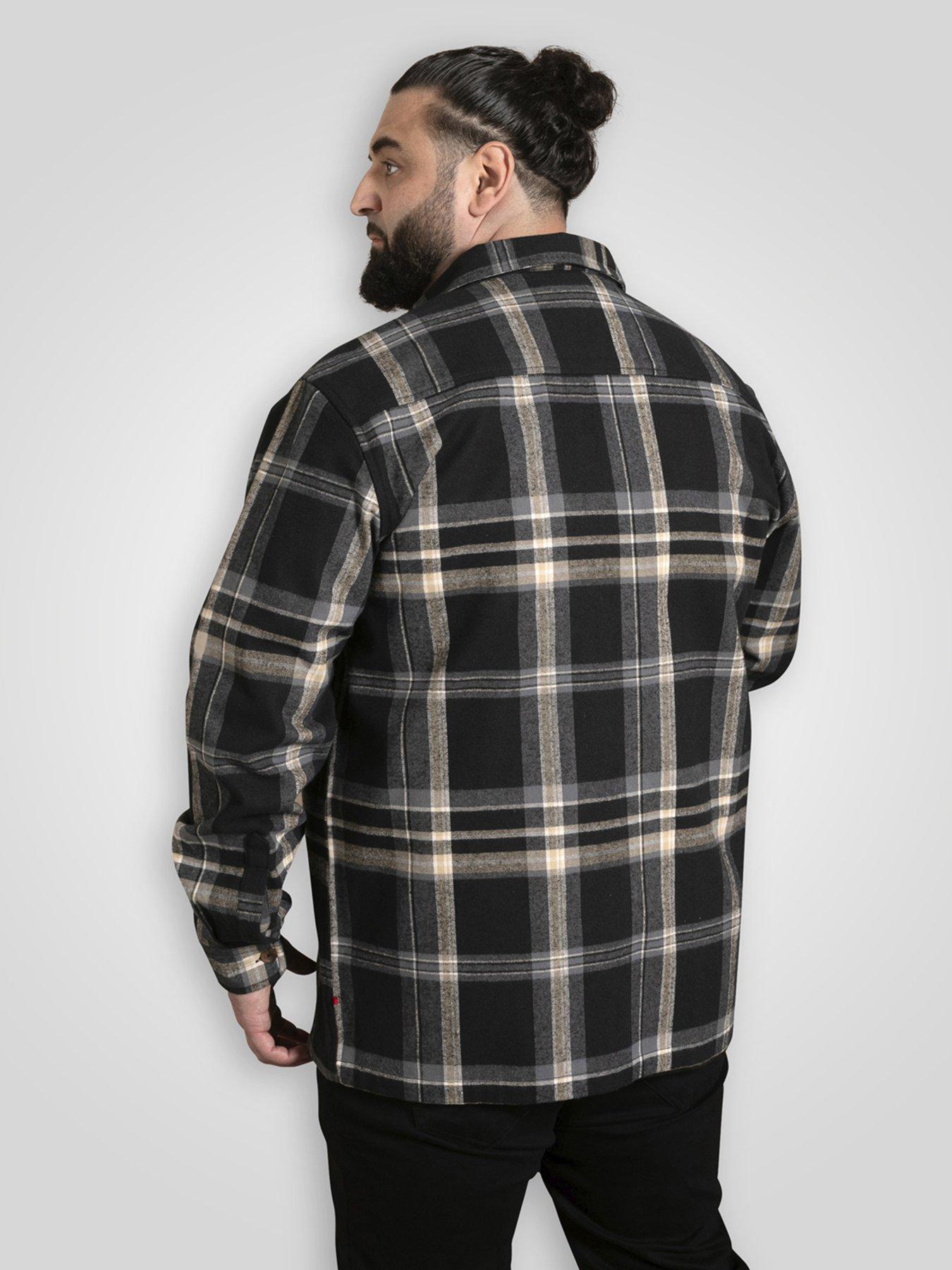 Image 2 of 6 of D555 Long Sleeve Heavy Shacket Overshirt - Black