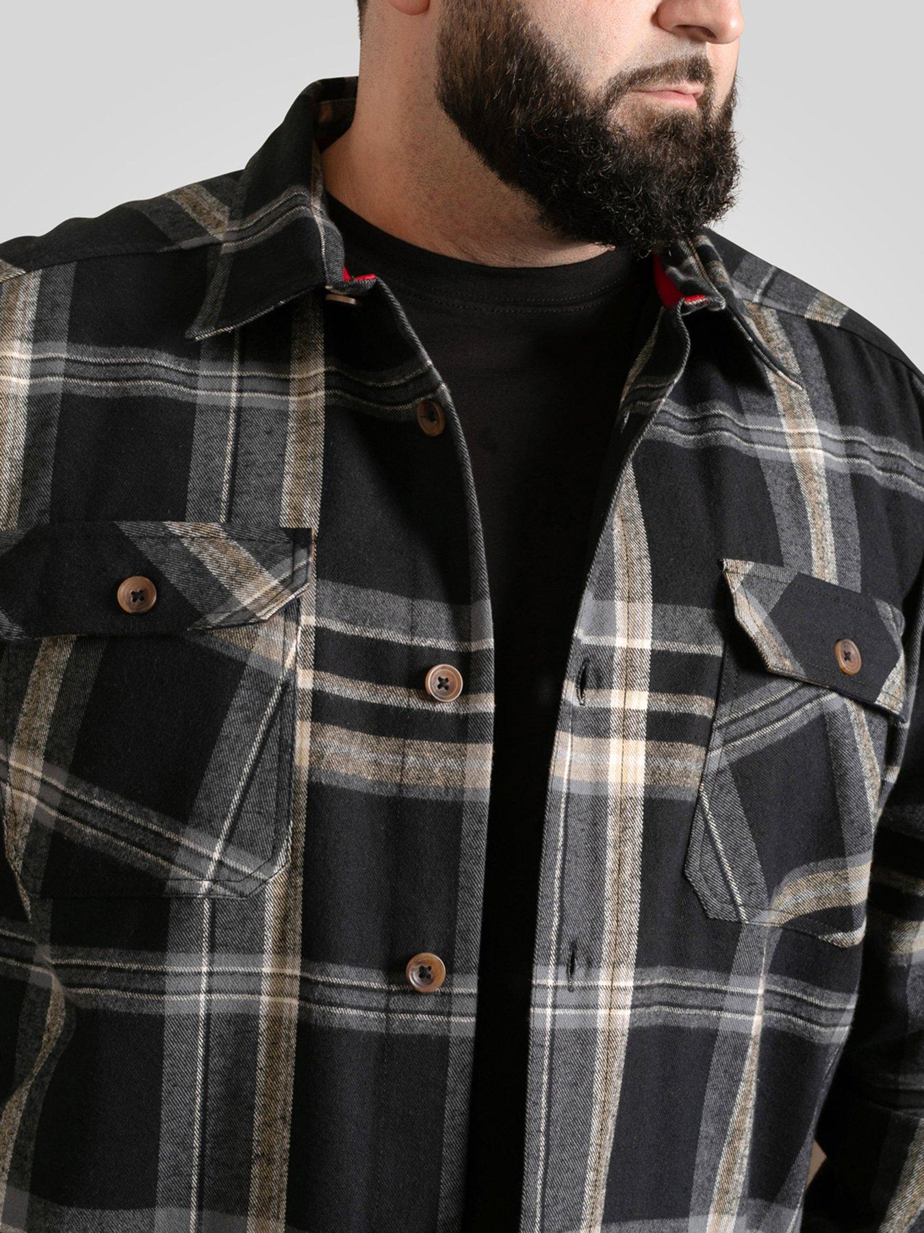 Image 5 of 6 of D555 Long Sleeve Heavy Shacket Overshirt - Black