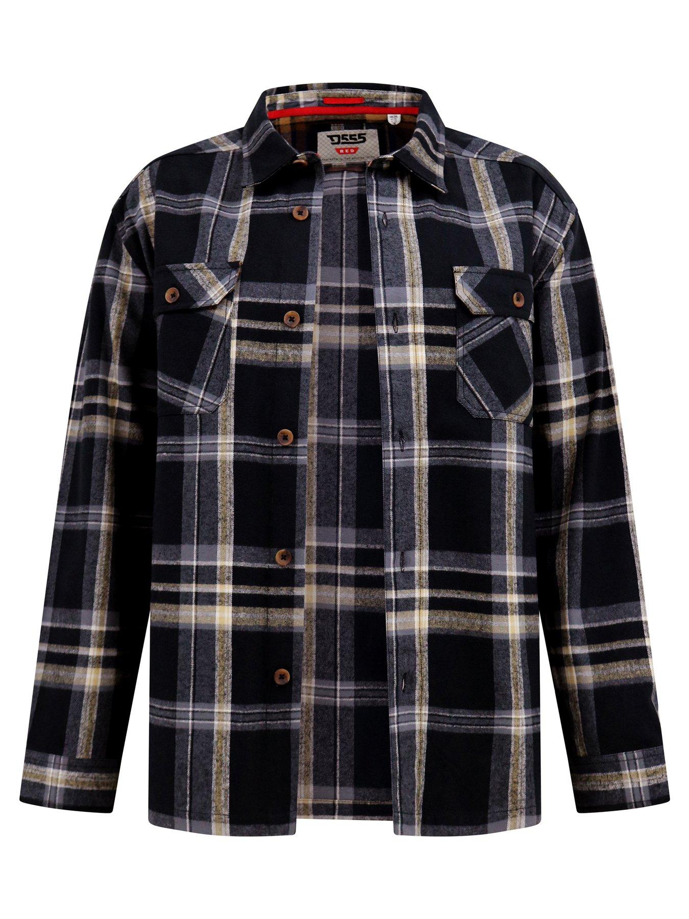 Image 6 of 6 of D555 Long Sleeve Heavy Shacket Overshirt - Black