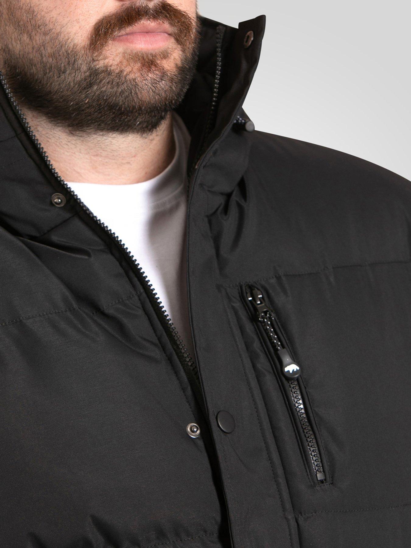 Image 5 of 7 of D555 Quilted Padded Jacket With Hood - Black
